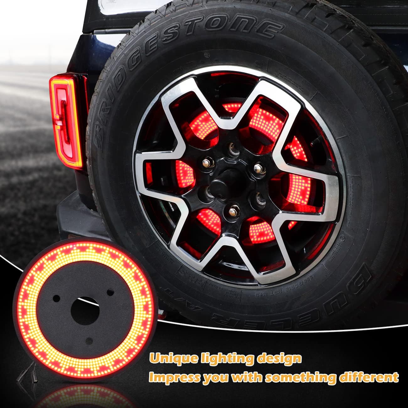 Spare Tire Brake Lights Compatible with 2021-2023 Ford Bronco - OHMU