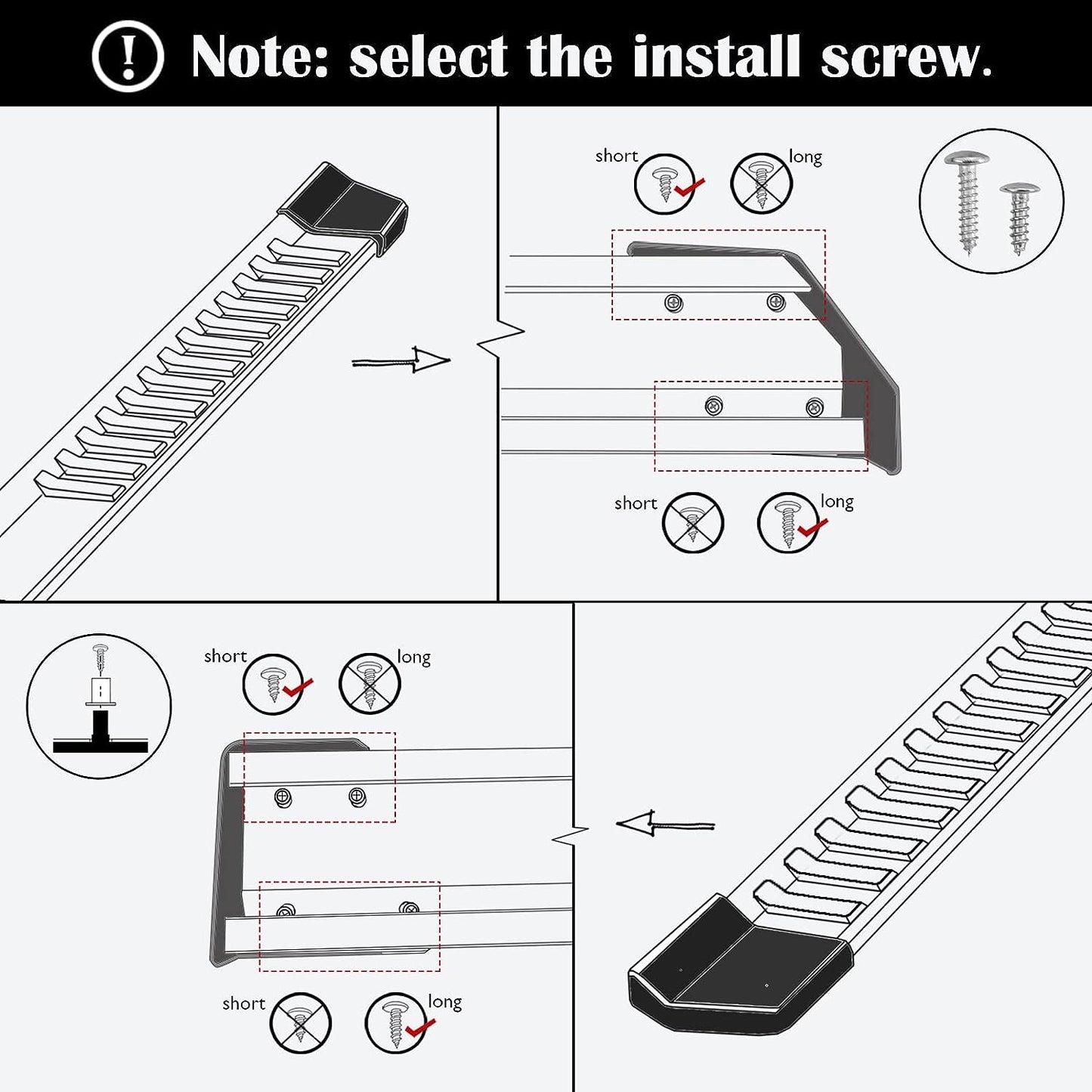 Running Board Nerf Bar Compatible with 15-23 Ford F150 Superduty Crew Cab