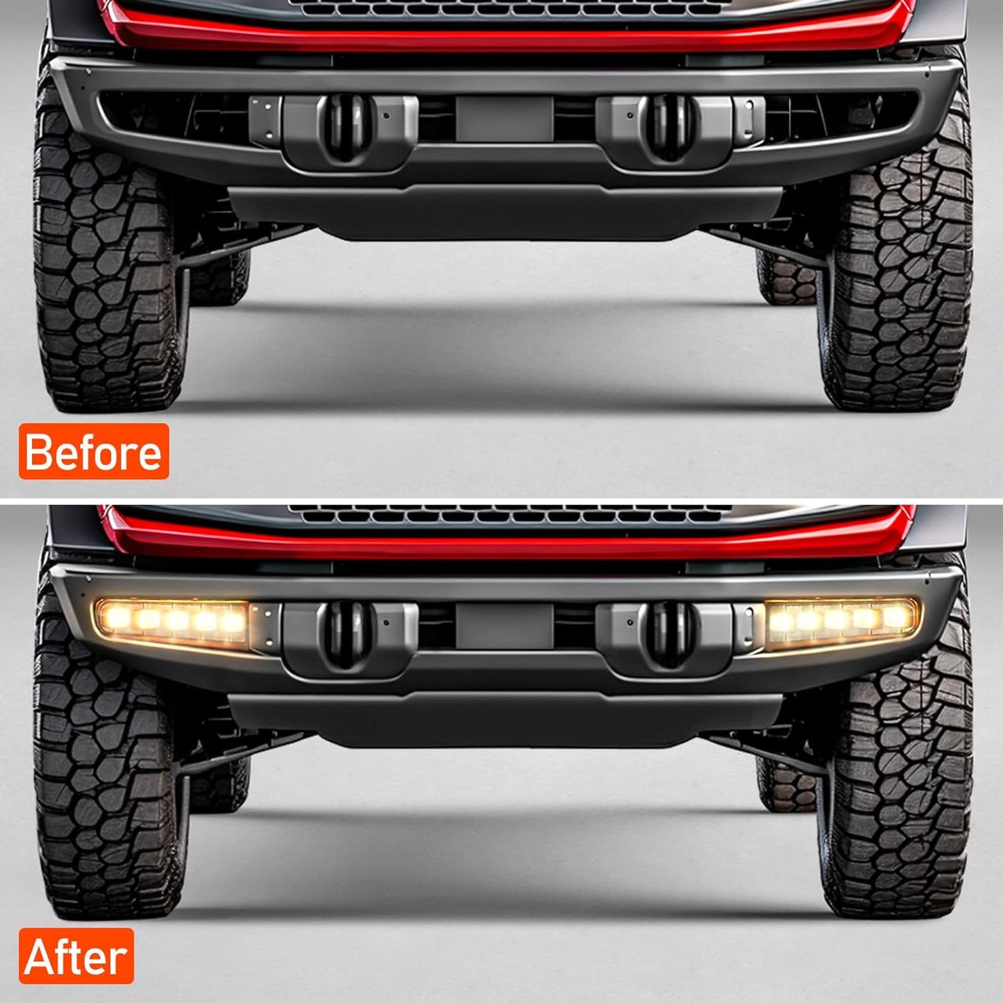 LED Fog Lights Assembly Compatible For Ford Bronco 2021 2022 2023 2/4-Door - OHMU