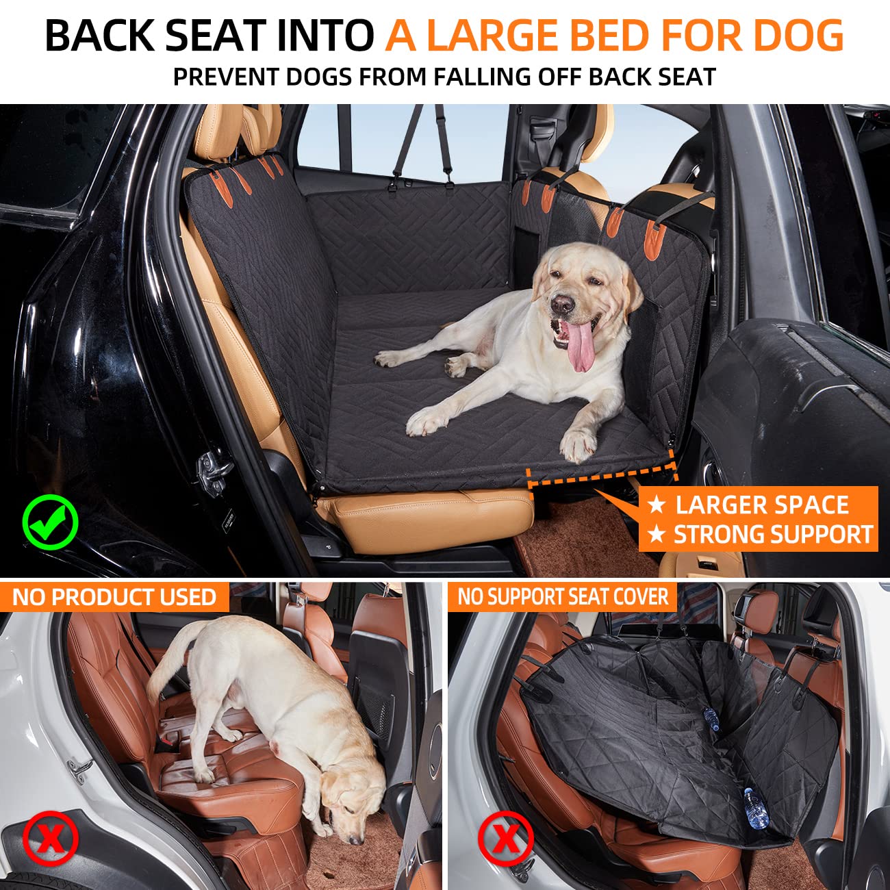 Back Seat Extender ,Dog Car Seat Cover, Camping Air Mattress, Hammock Travel Bed,Non Inflatable Car Bed Mattress for Car SUV Truck - OHMU