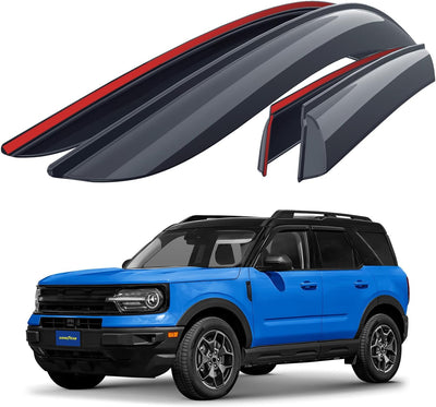 Premium Smoke Shatterproof Window Deflectors for Ford Bronco Sport 2021+