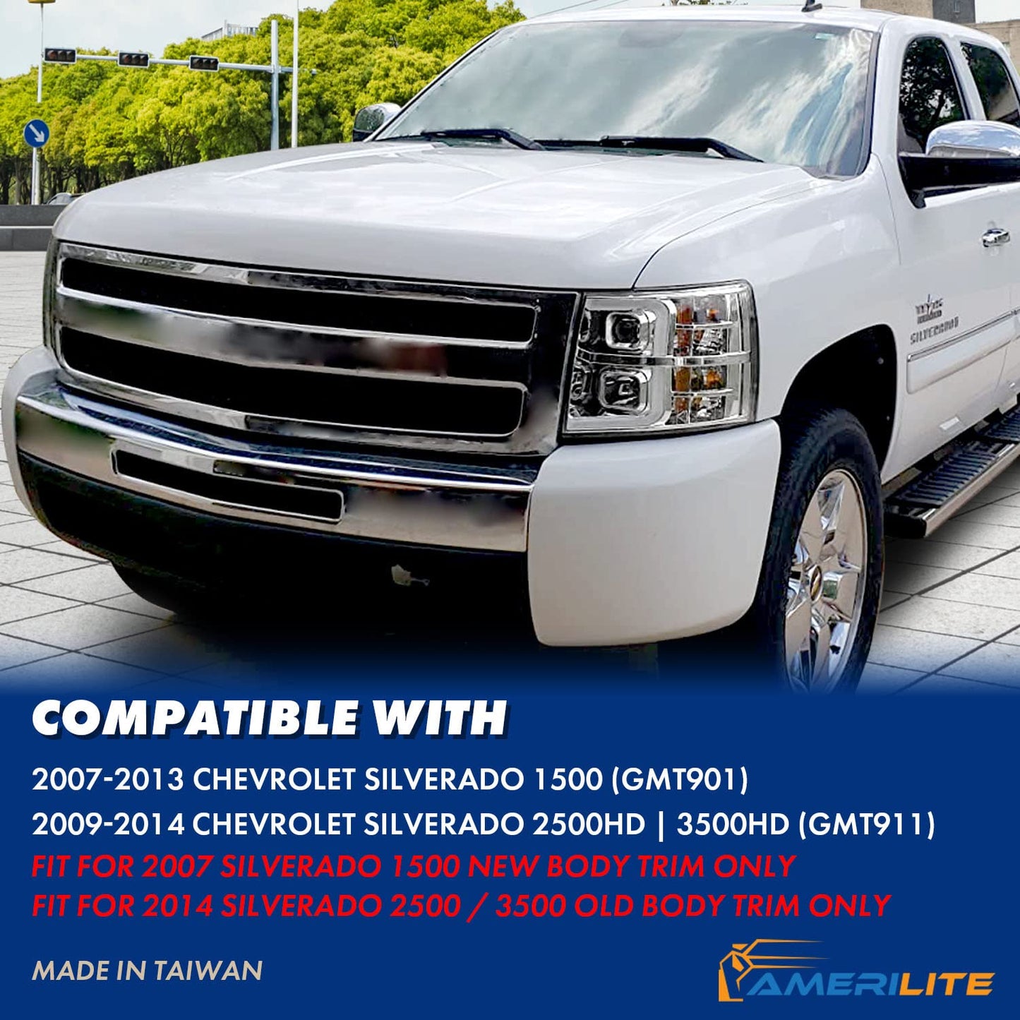 For 2007-2013 Chevy Silverado 1500/07-14 2500HD 3500HD Led, Halogen - OHMU