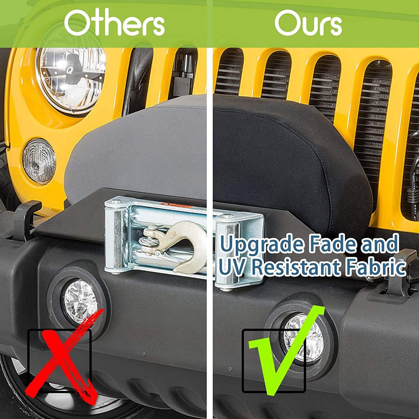 Heavy Duty Winch Cover - Waterproof & Dustproof for 8500-17500 lb Winches (Black)(1pcs)