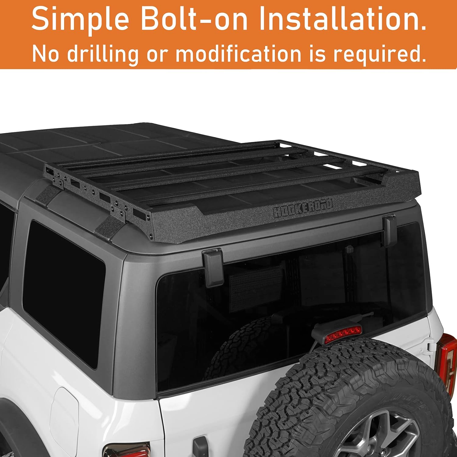 Half Short Roof Rack Rear Cargo Basket Crossbar for 2021 2022 2023 2024 Ford Bronco - OHMU