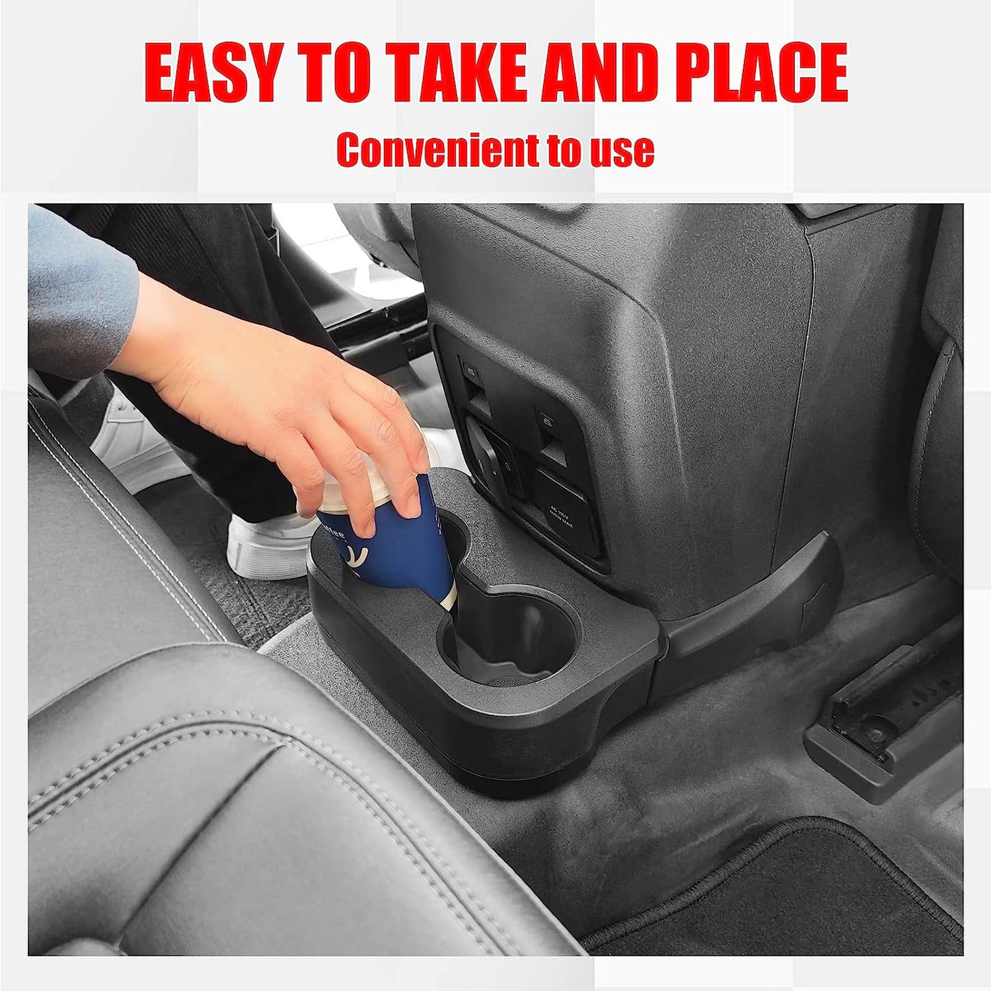 Removable Rear Dual Cup Holder for Ford Bronco 2021 2022 2023 2024 - OHMU