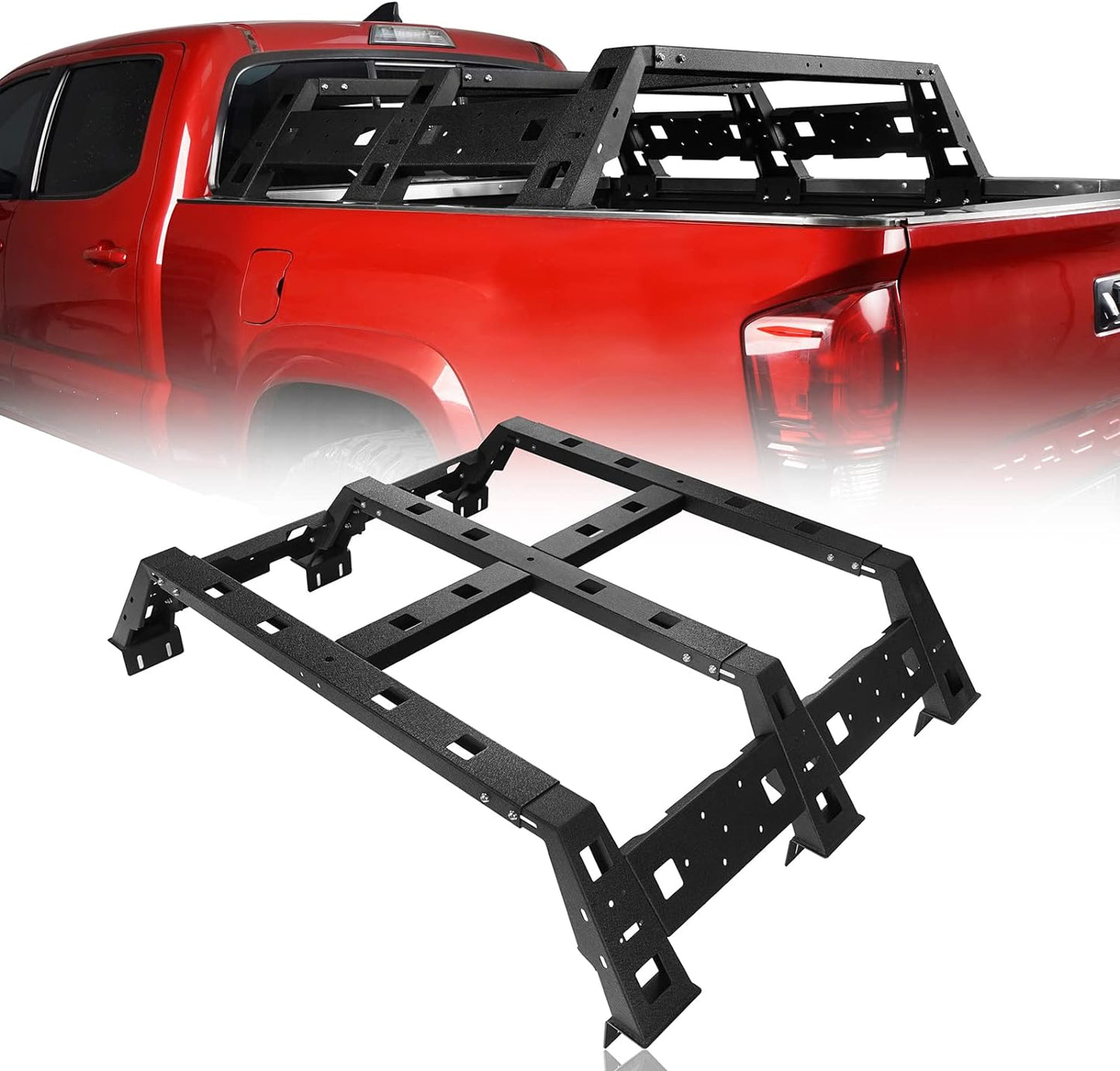 11.5" Bed Rack Truck Cargo Carrier Compatible with Toyota Tacoma 2005-2023 2nd 3rd Gen