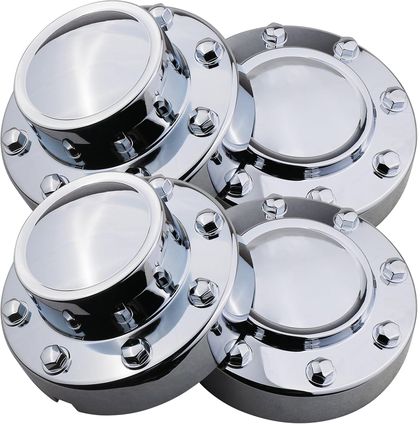 Chrome Dually Wheel Center Cap for 2011-2018 Dodge Ram 3500 DRW - 8-Lug 10-Hole Alloy