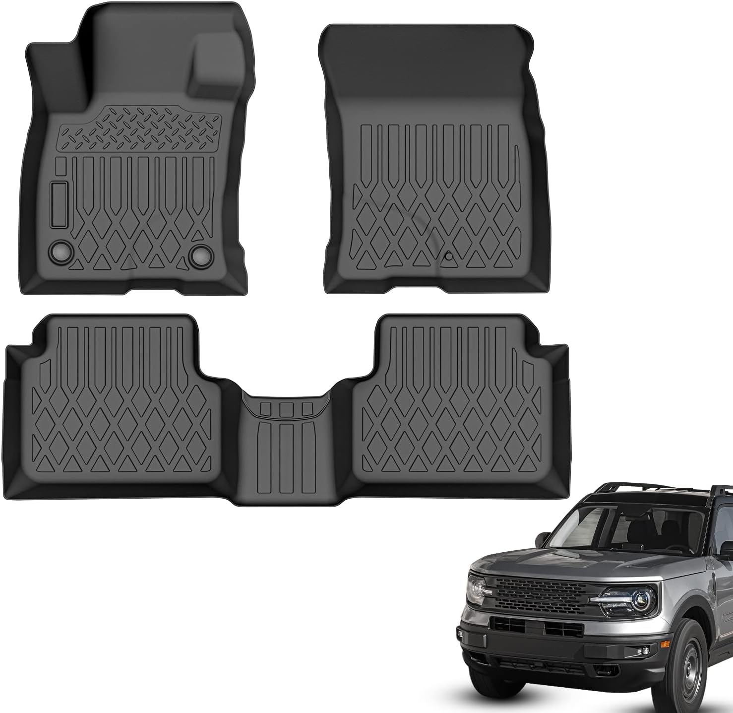 TPE Floor Mats for Ford Bronco Sport 4-Door 2021 2022 2023 - OHMU