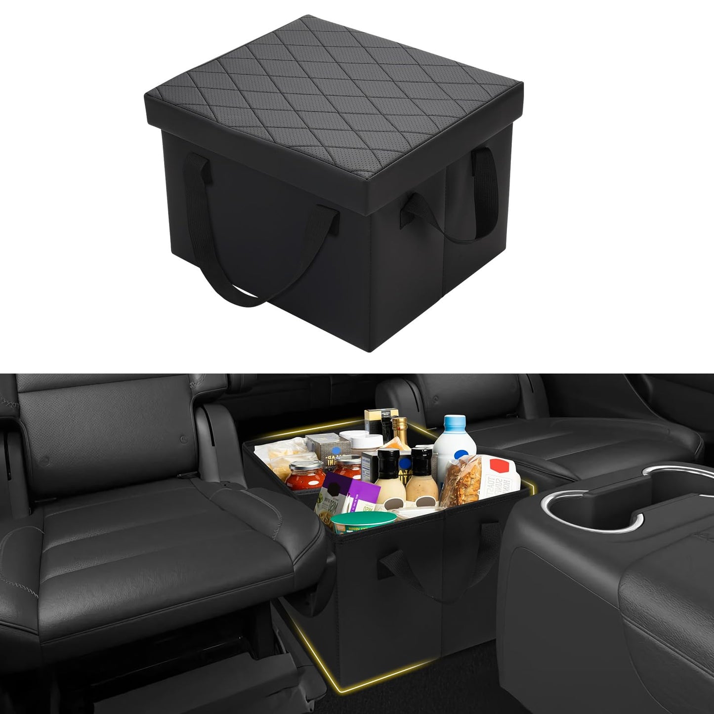 Mixsuper Liner Car Seat Organizer for 2015-2020 Chevrolet Suburban/GMC Yukon XL, Console Organizer Backseat Box for Chevy Suburban, Dog Toy Box Storage Bin Kids Toys Baby Supplies Travel Accessories