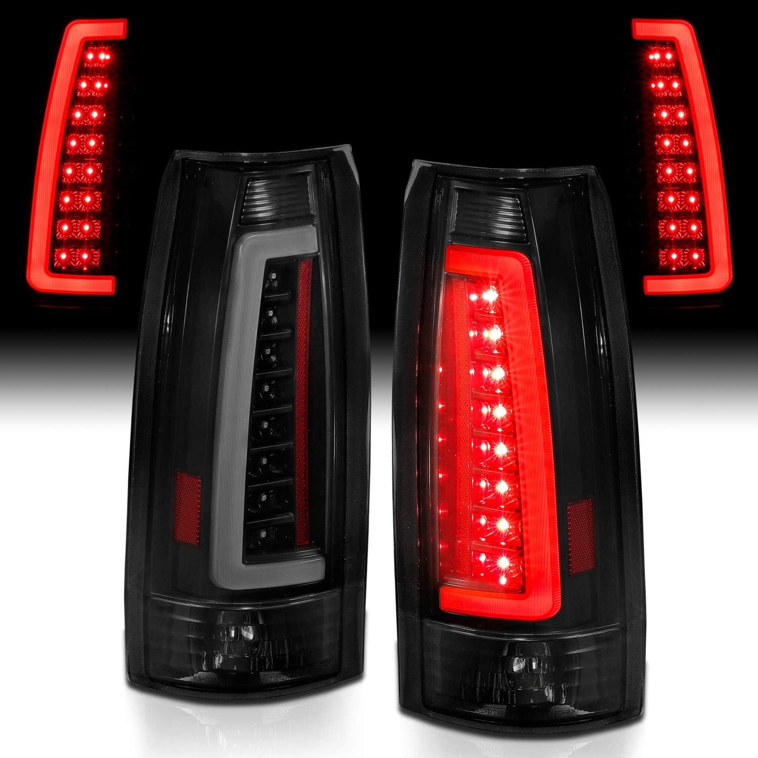 C-Type LED Tube Tail Lights Set For 1988-1999 Chevy GMC - OHMU