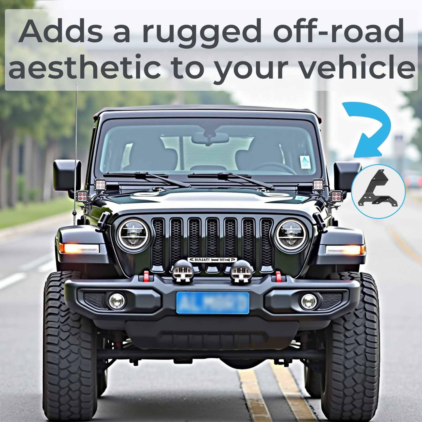 Dual A-Pillar Light Mounts for 2018-2025 Jeep JL & Gladiator JT (Excludes 4XE/Mojave/392)