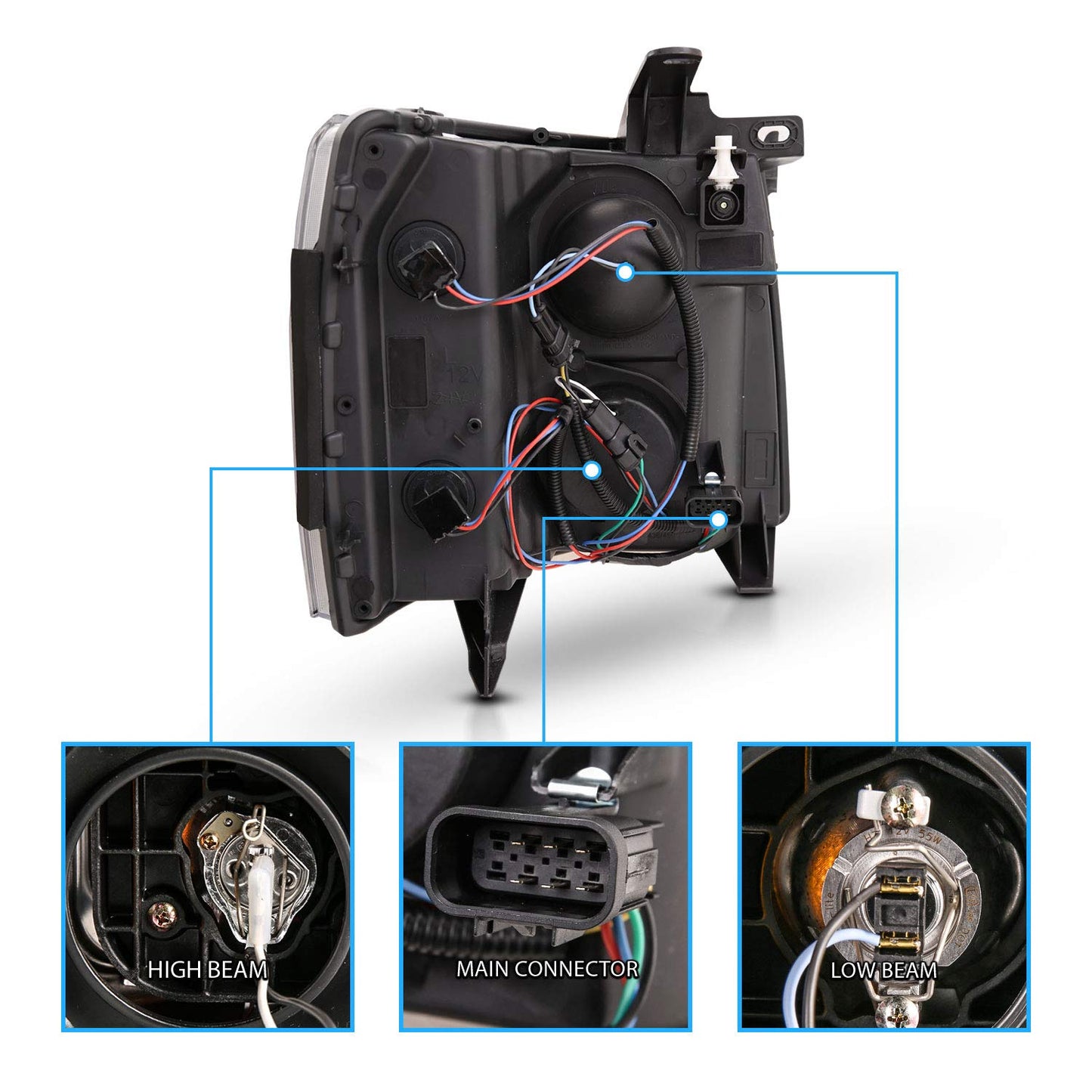 For 2007-2013 Chevy Silverado 1500/07-14 2500HD 3500HD Led, Halogen - OHMU