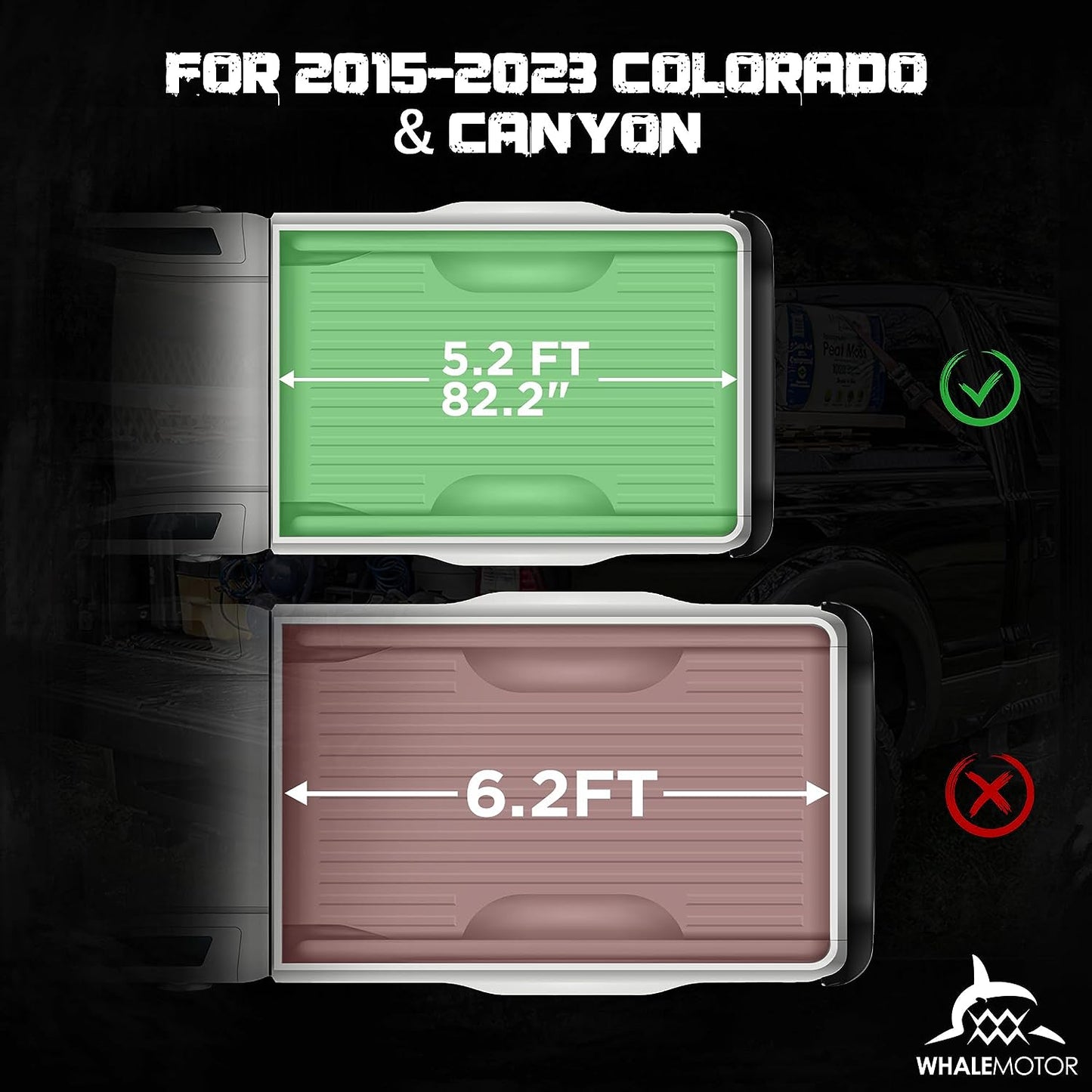 Upgraded 5.2 ft Truck Bed Tonneau Cover Compatible with Chevy Colorado & GMC Canyon 2015- 202