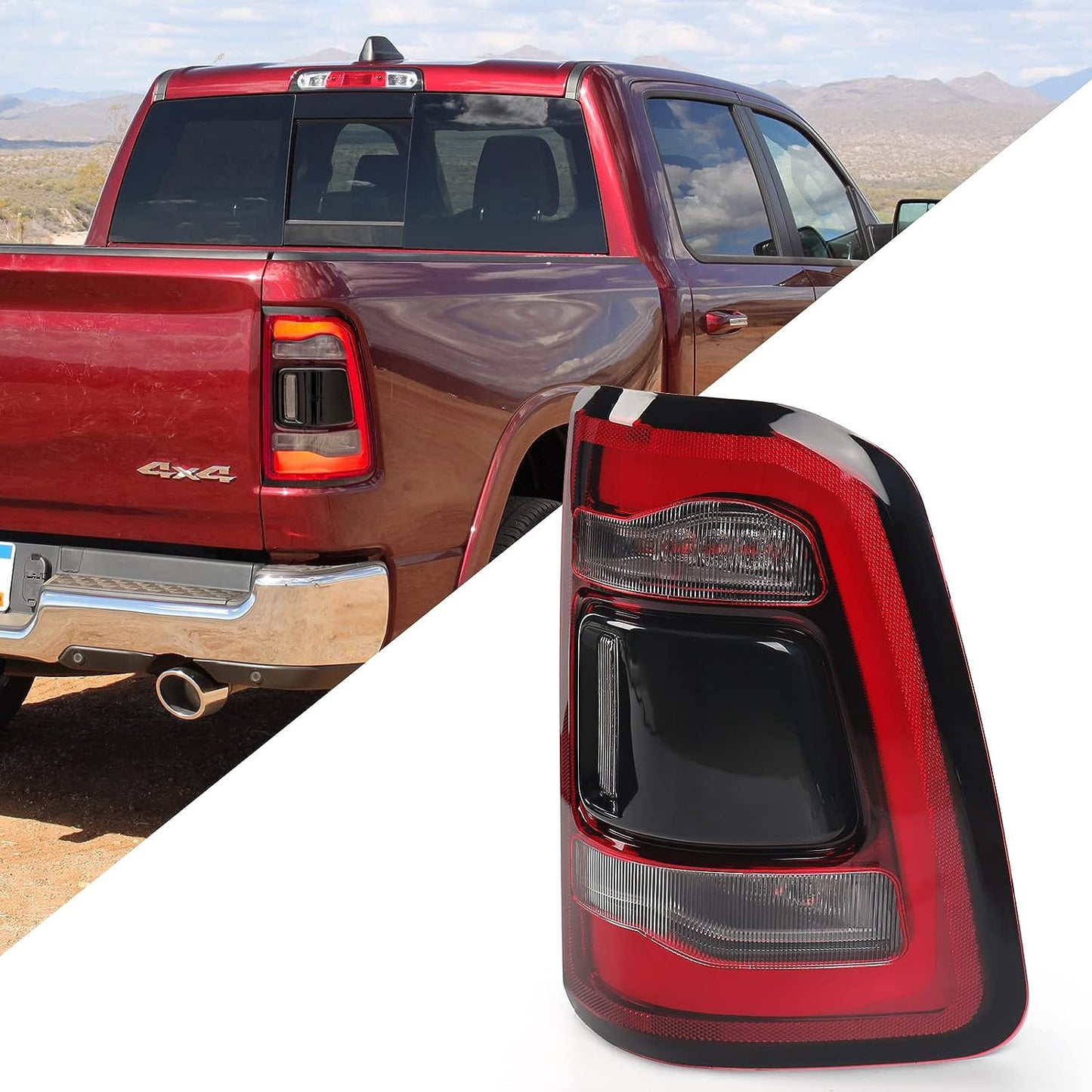 New Upgraded LED Tail Light Assembly for 2019-2022 Dodge Ram 1500