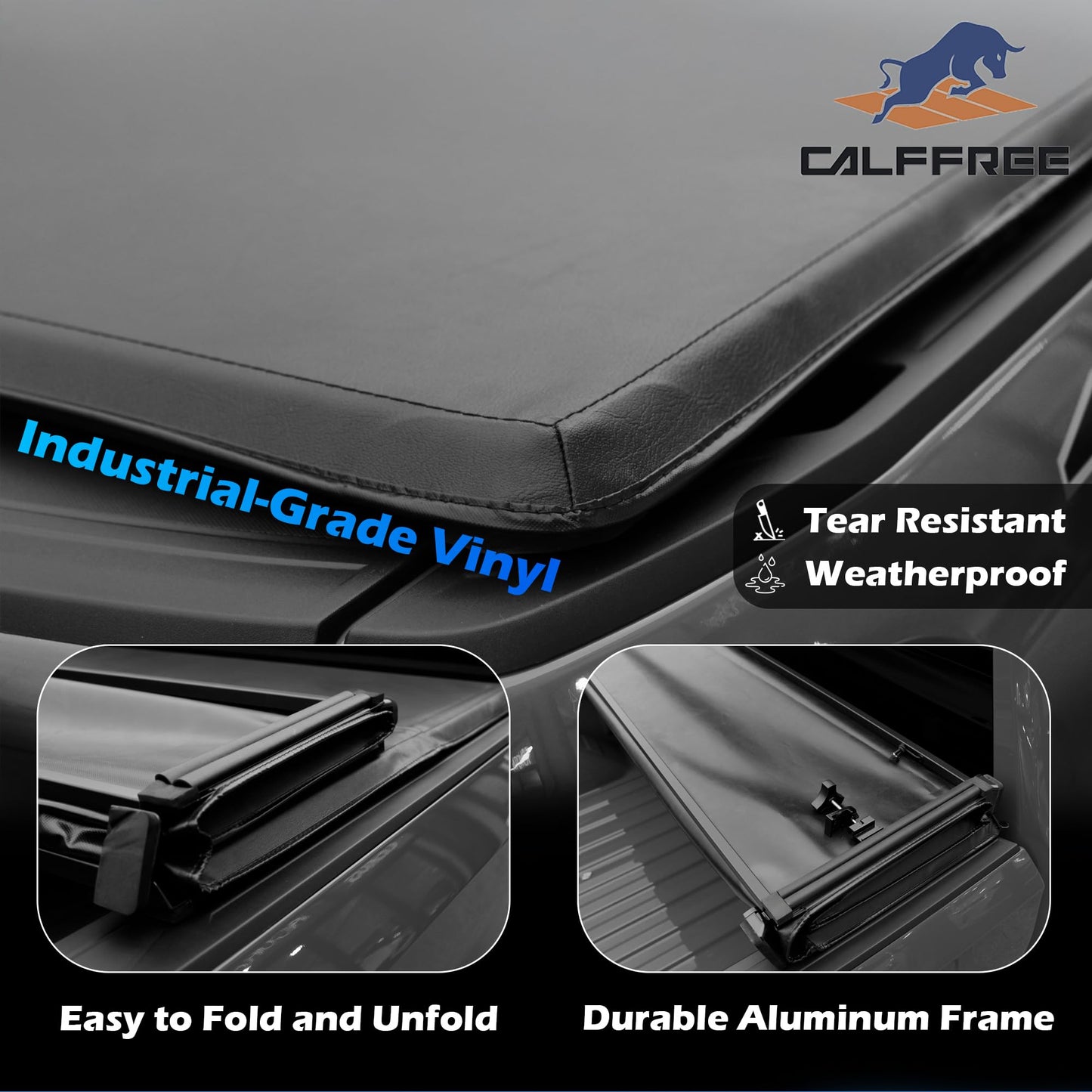 Hard Tri-Fold Truck Bed Tonneau Cover Compatible with 2009-2026 Dodge Ram 1500 & 2500