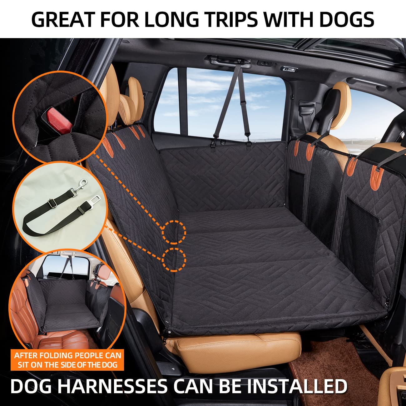 Back Seat Extender ,Dog Car Seat Cover, Camping Air Mattress, Hammock Travel Bed,Non Inflatable Car Bed Mattress for Car SUV Truck - OHMU