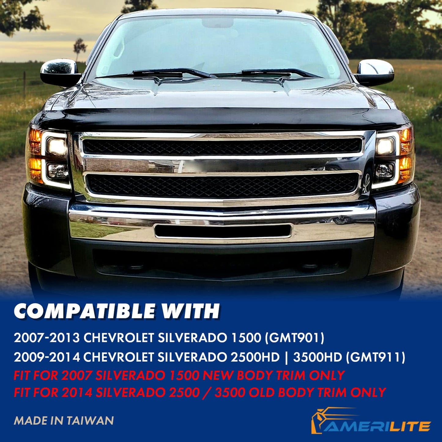 For 2007-2013 Chevy Silverado 1500/07-14 2500HD 3500HD Led, Halogen - OHMU