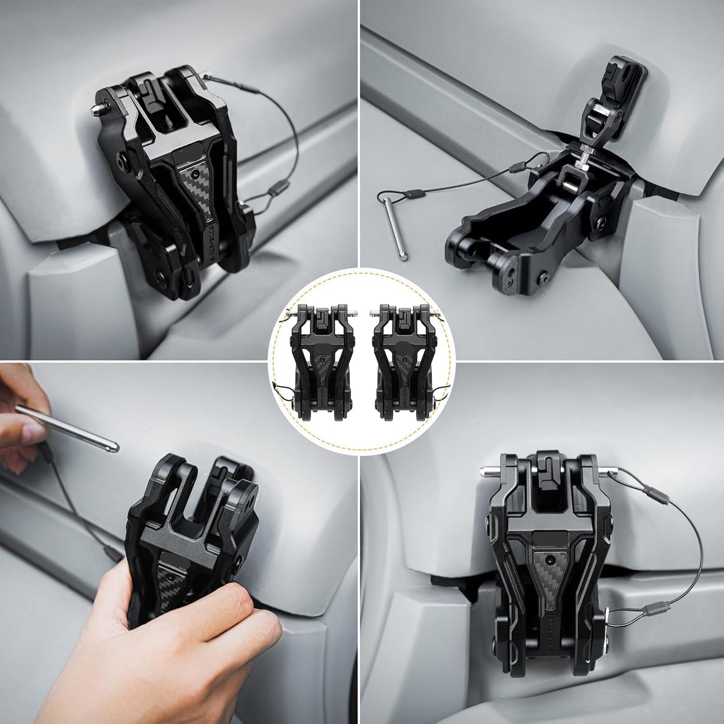 Heavy-Duty Hood Catch Hood Lock Upgrade for Jeep Wrangler JL and Gladiator JT Models 2018-2024