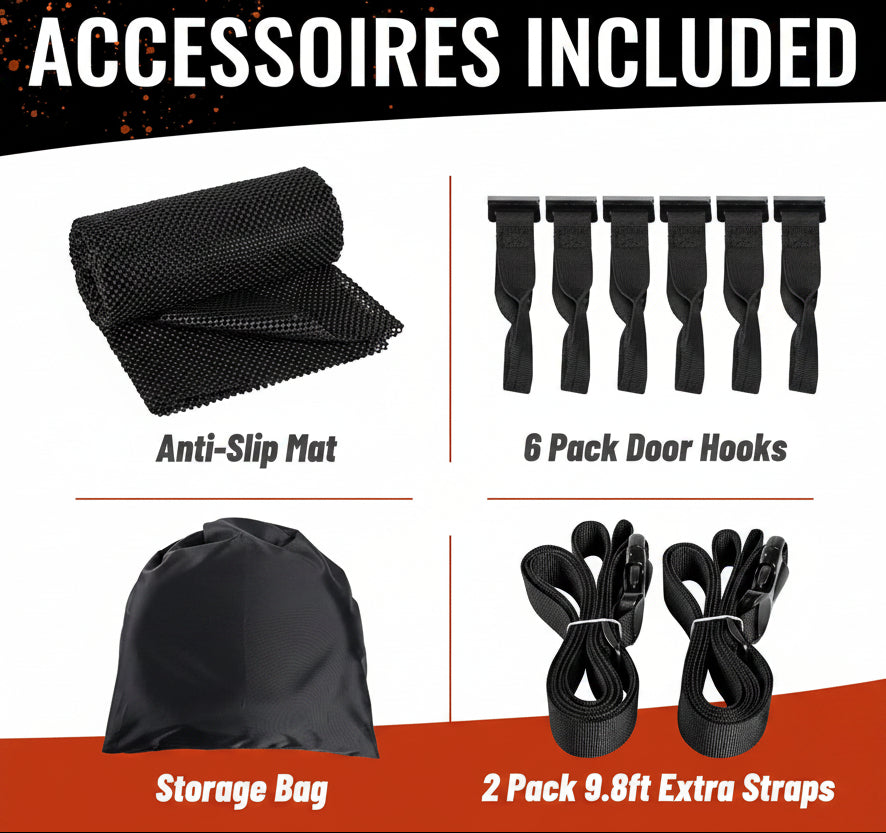 21ft³ Waterproof Rooftop Cargo Bag - 840D Heavy-Duty, w/Mat/Hooks/Lock for All Vehicles