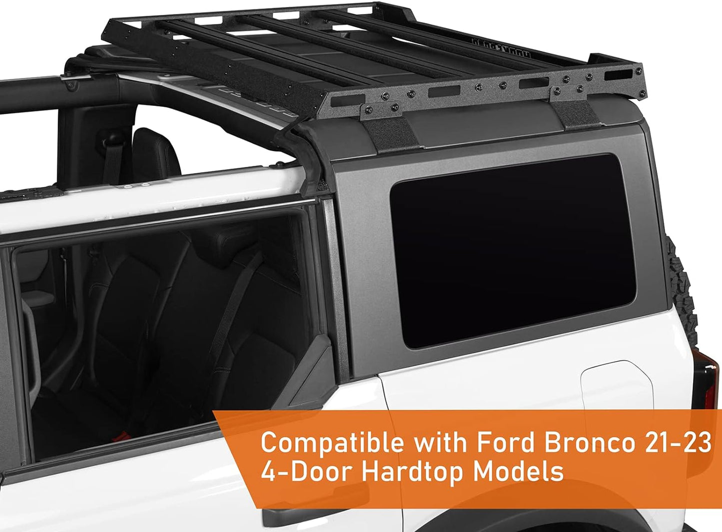 Half Short Roof Rack Rear Cargo Basket Crossbar for 2021 2022 2023 2024 Ford Bronco