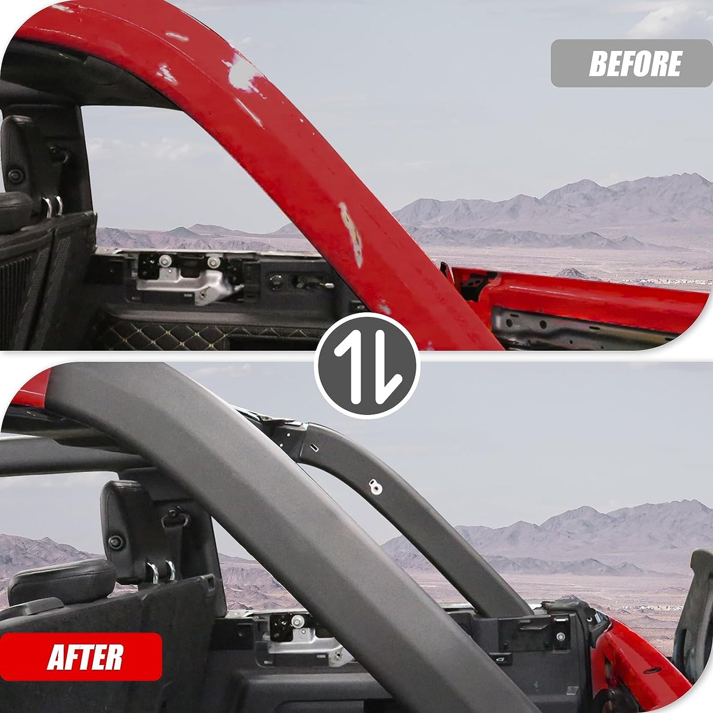 Upgraded Roll Bar Cover for Ford Bronco 4 Door Accessories 2021 2022 2023 2024 - OHMU
