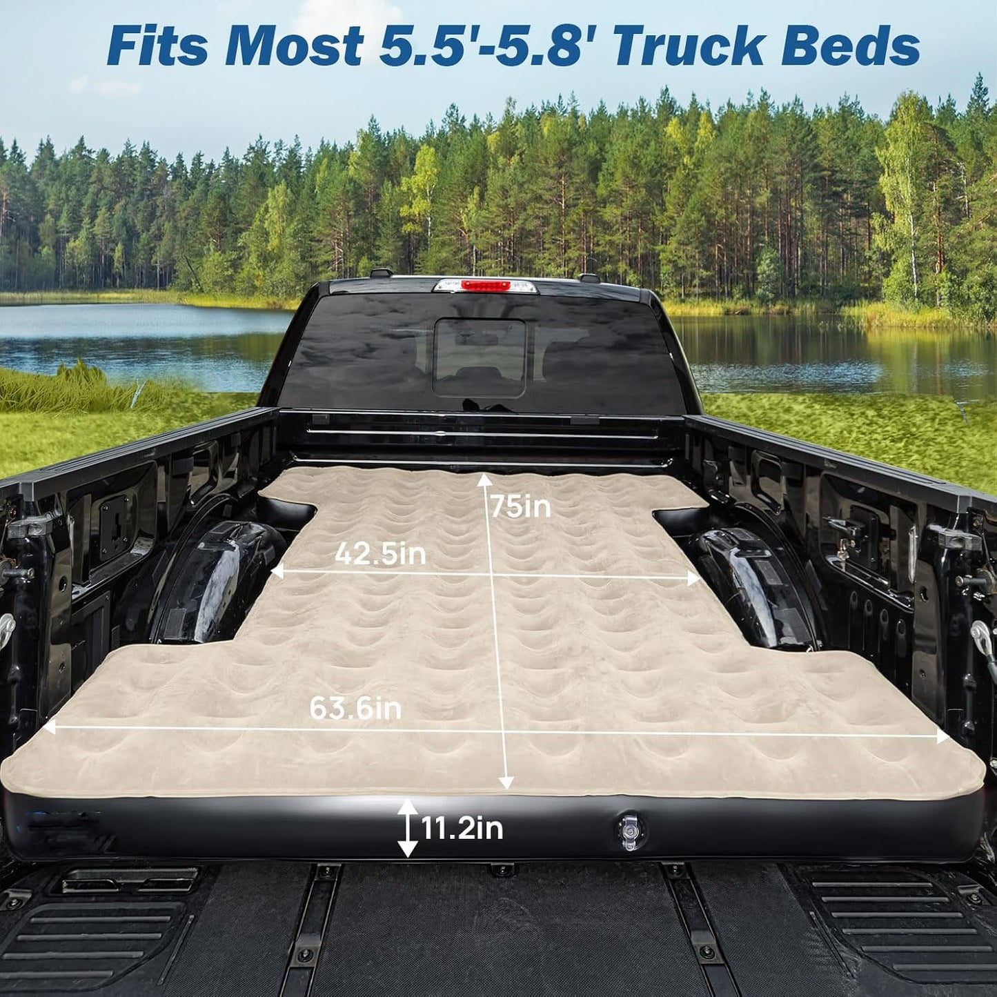 Truck Bed Air Mattress for 6-6.5Ft - OHMU