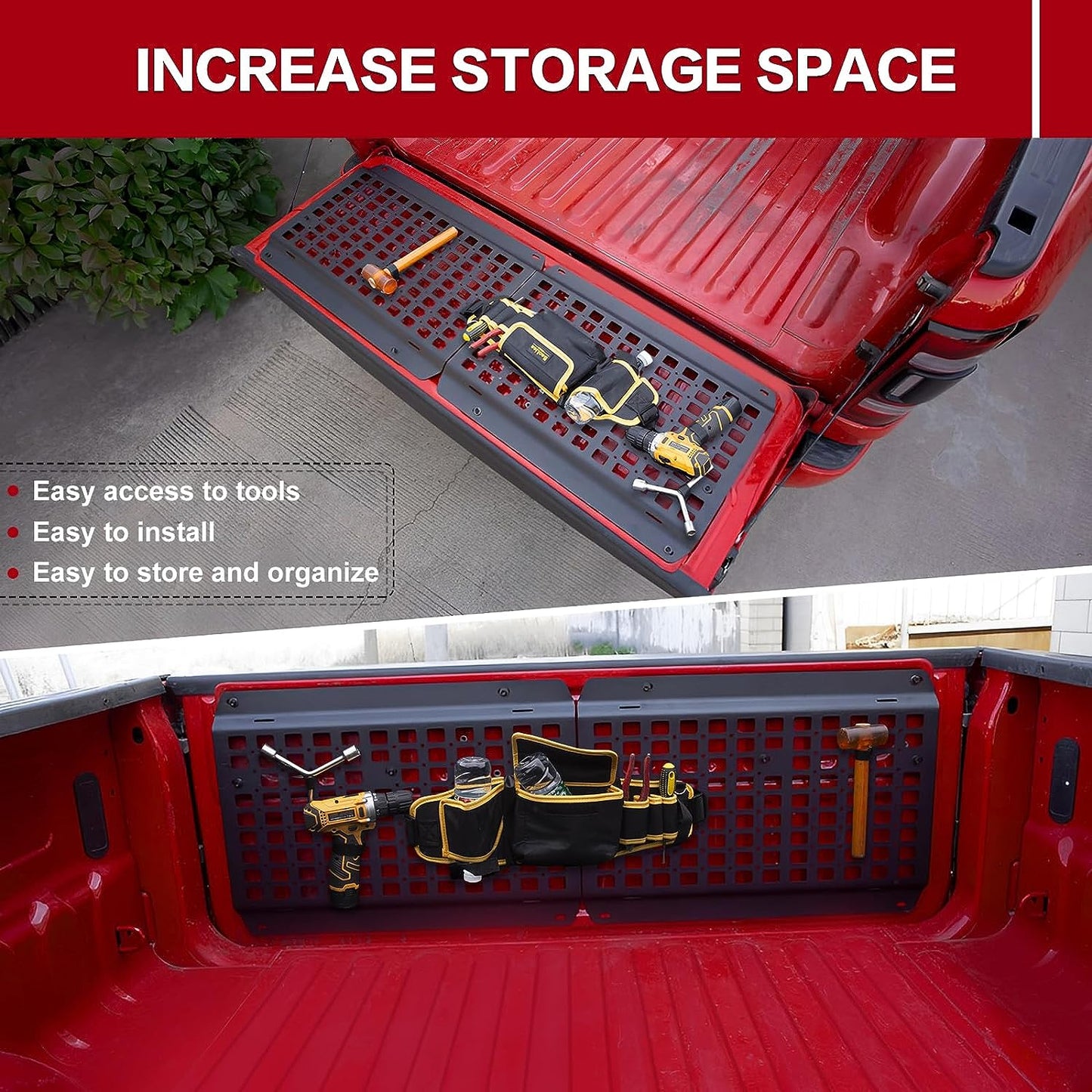 2019-2023 Ram 1500 Bed Tailgate Storage Molle Panel