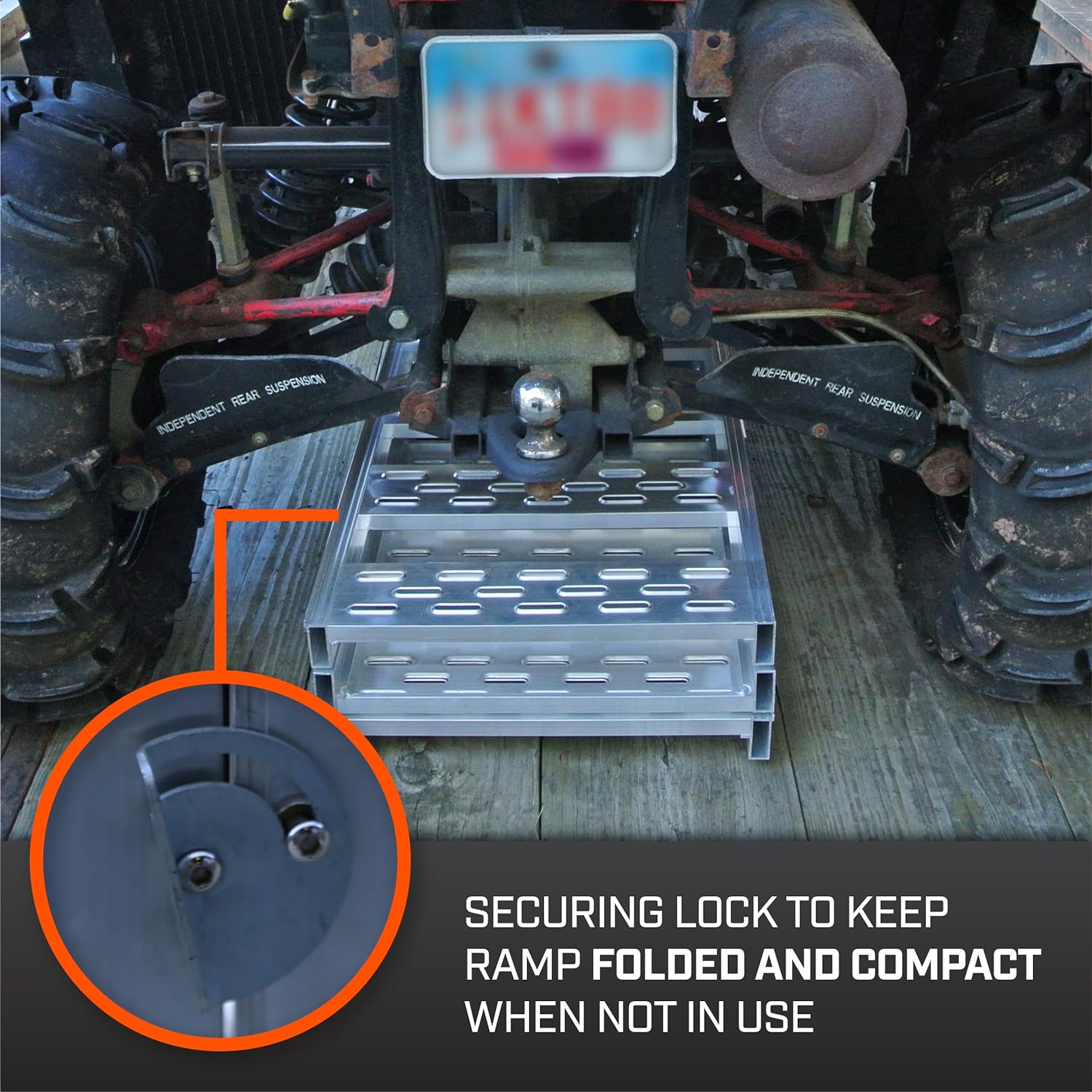 Aluminum Tri-Fold Ramp with Treads—1,500lb Capacity/500lb per Section, 50” W x 76” L - OHMU