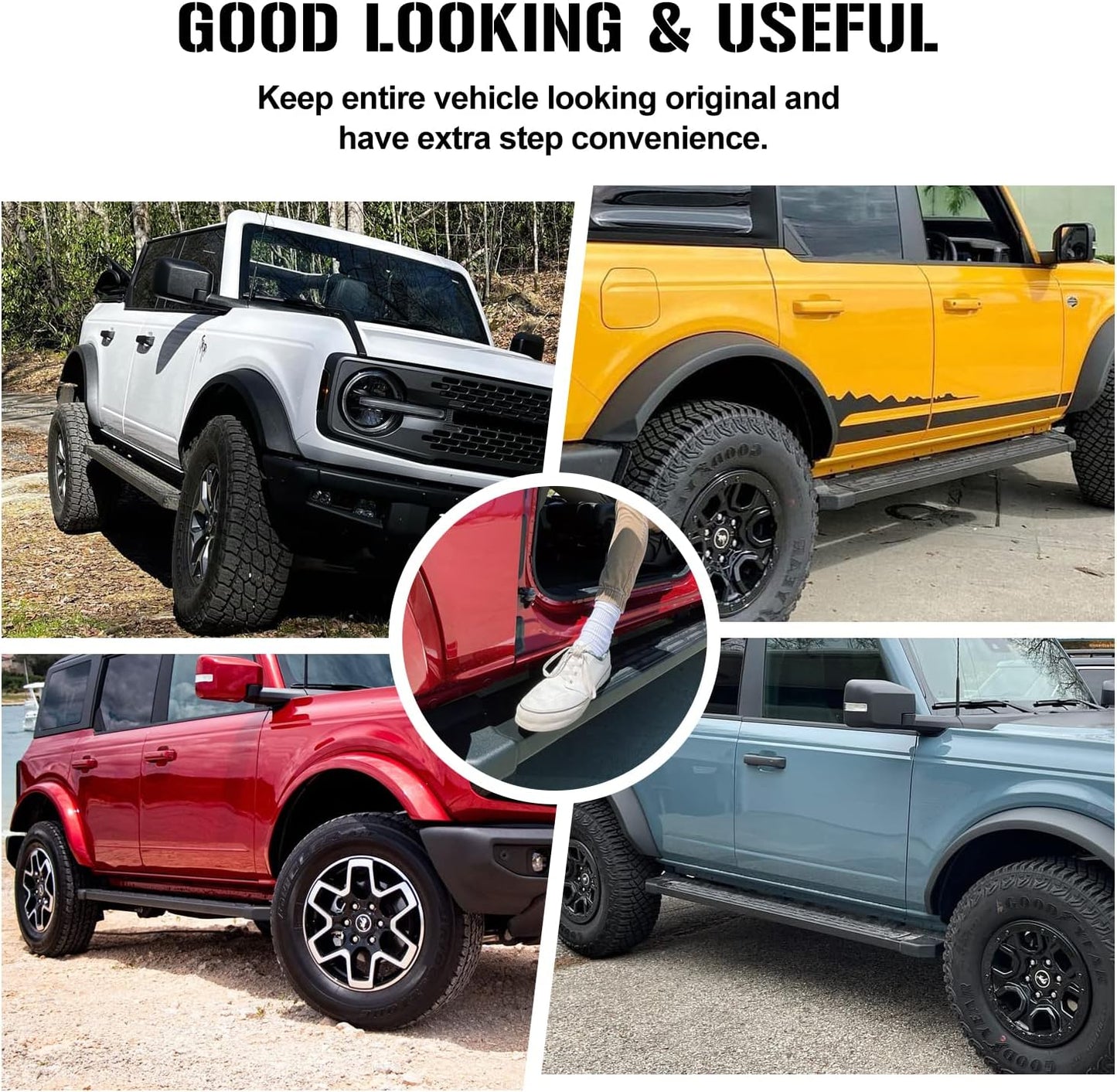 Running Board Fit for Ford Bronco 4Door 2021 2022 2023