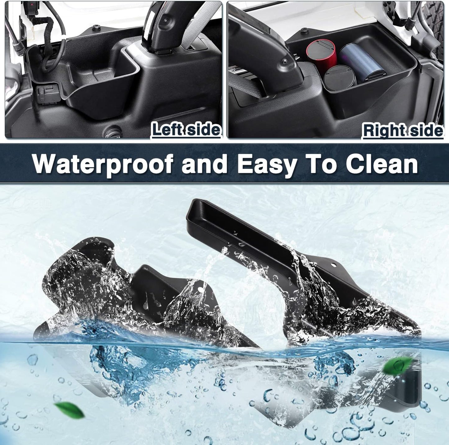 Rear Trunk Storage Tray (2-PCS) for 2018-2023 Jeep Wrangler JL - Side Cargo Organizer (Excludes 4XE)