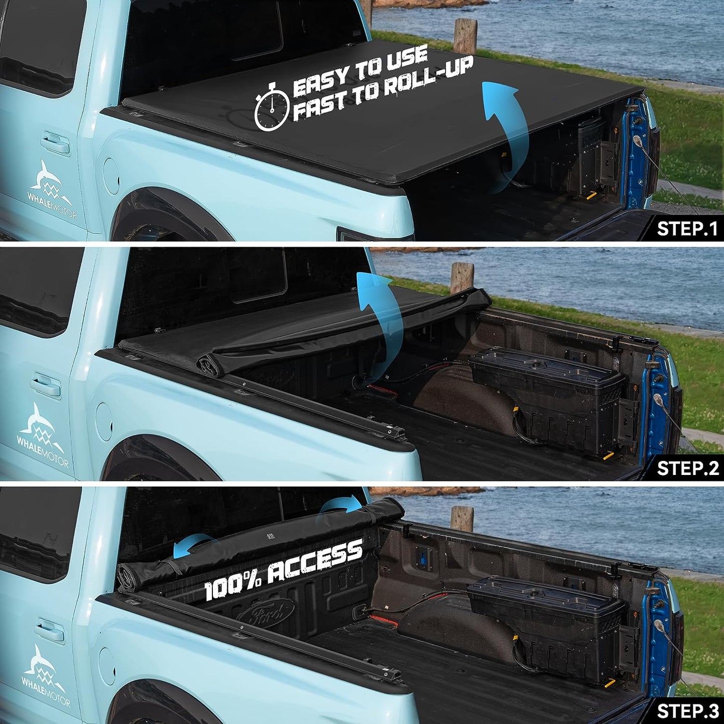 Upgraded 5.2 ft Truck Bed Tonneau Cover Compatible with Chevy Colorado & GMC Canyon 2015- 202