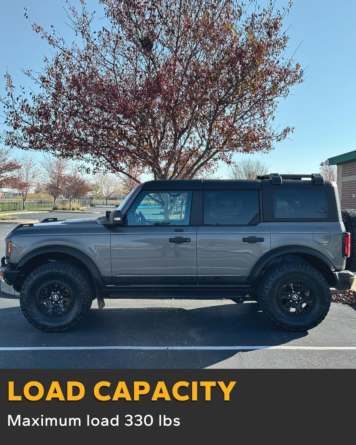 Half Roof Rack Fit for 2021-2025 Ford Bronco 4-Door Hardtop Roof Rails Luggage Cross Bars