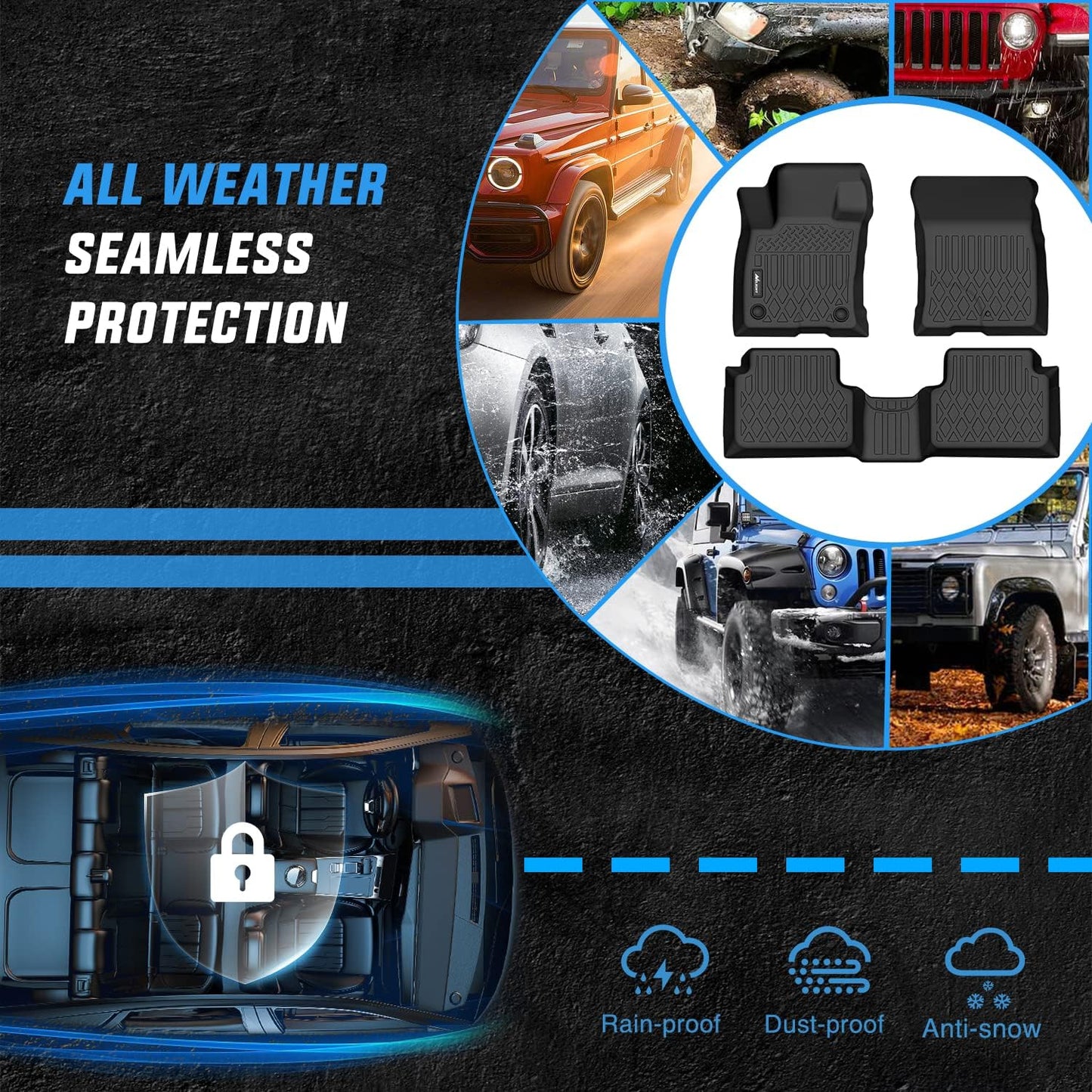 TPE Floor Mats for Ford Bronco Sport 4-Door 2021 2022 2023 - OHMU