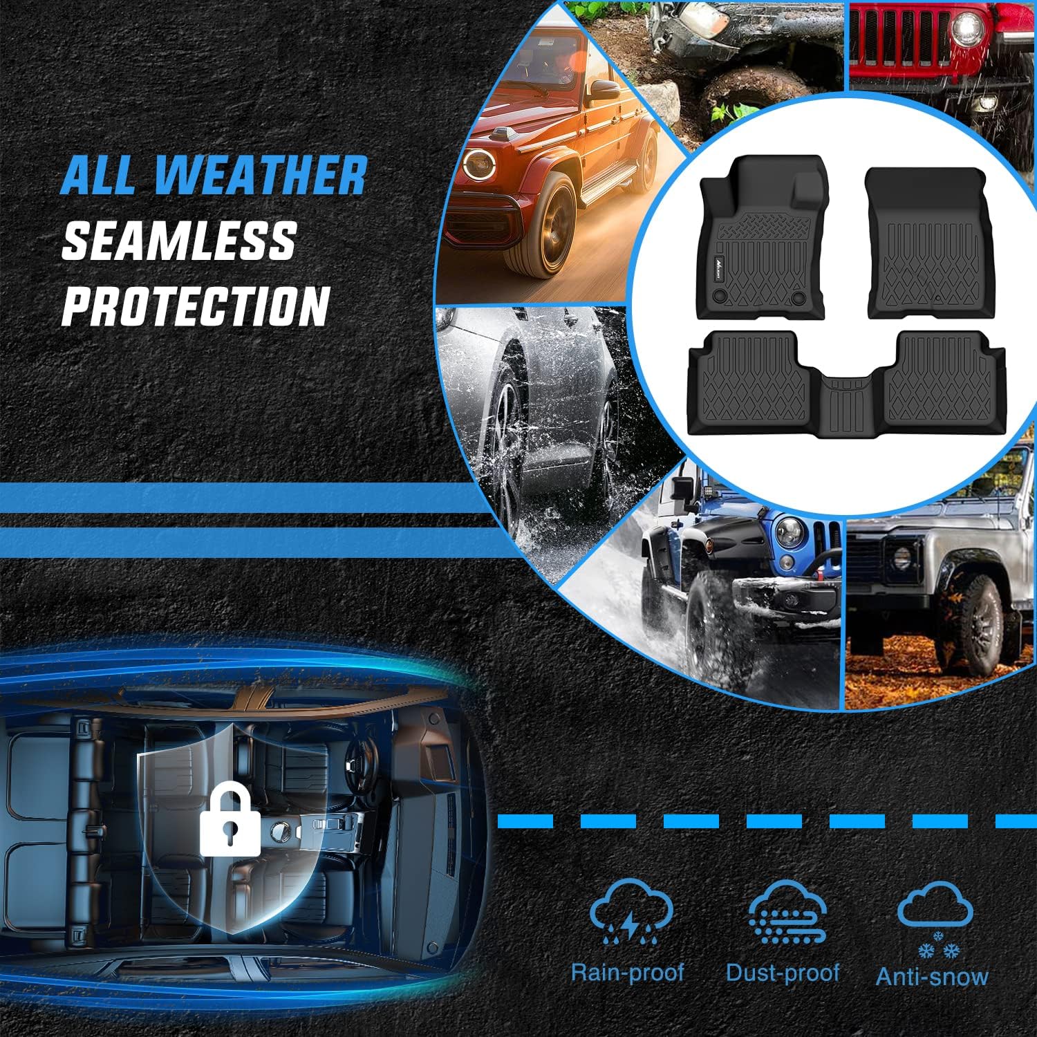 TPE Floor Mats for Ford Bronco Sport 4-Door 2021 2022 2023 - OHMU
