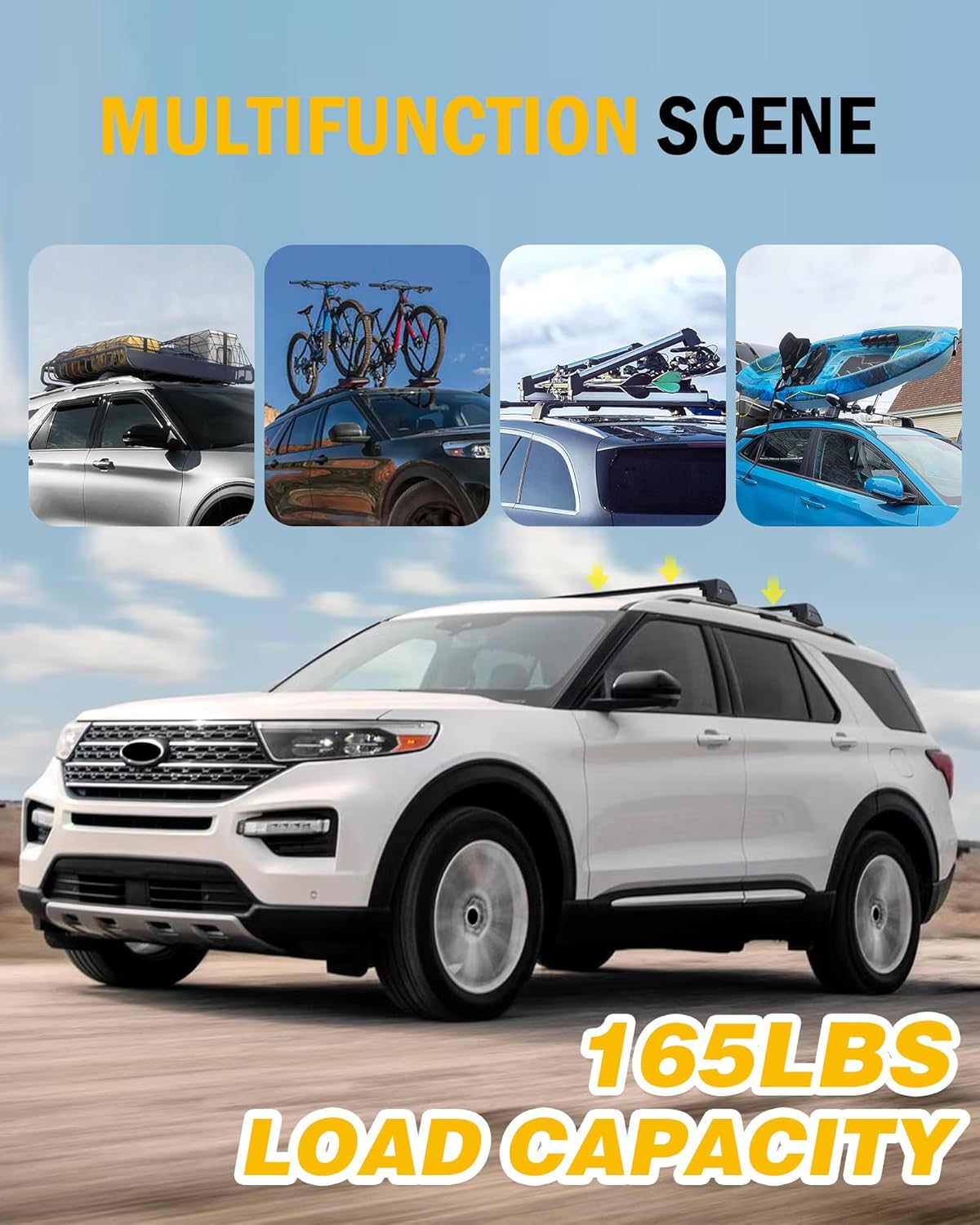 Cross Bars Roof Rack Rail Fit for Ford Explorer 2020-2025 - OHMU