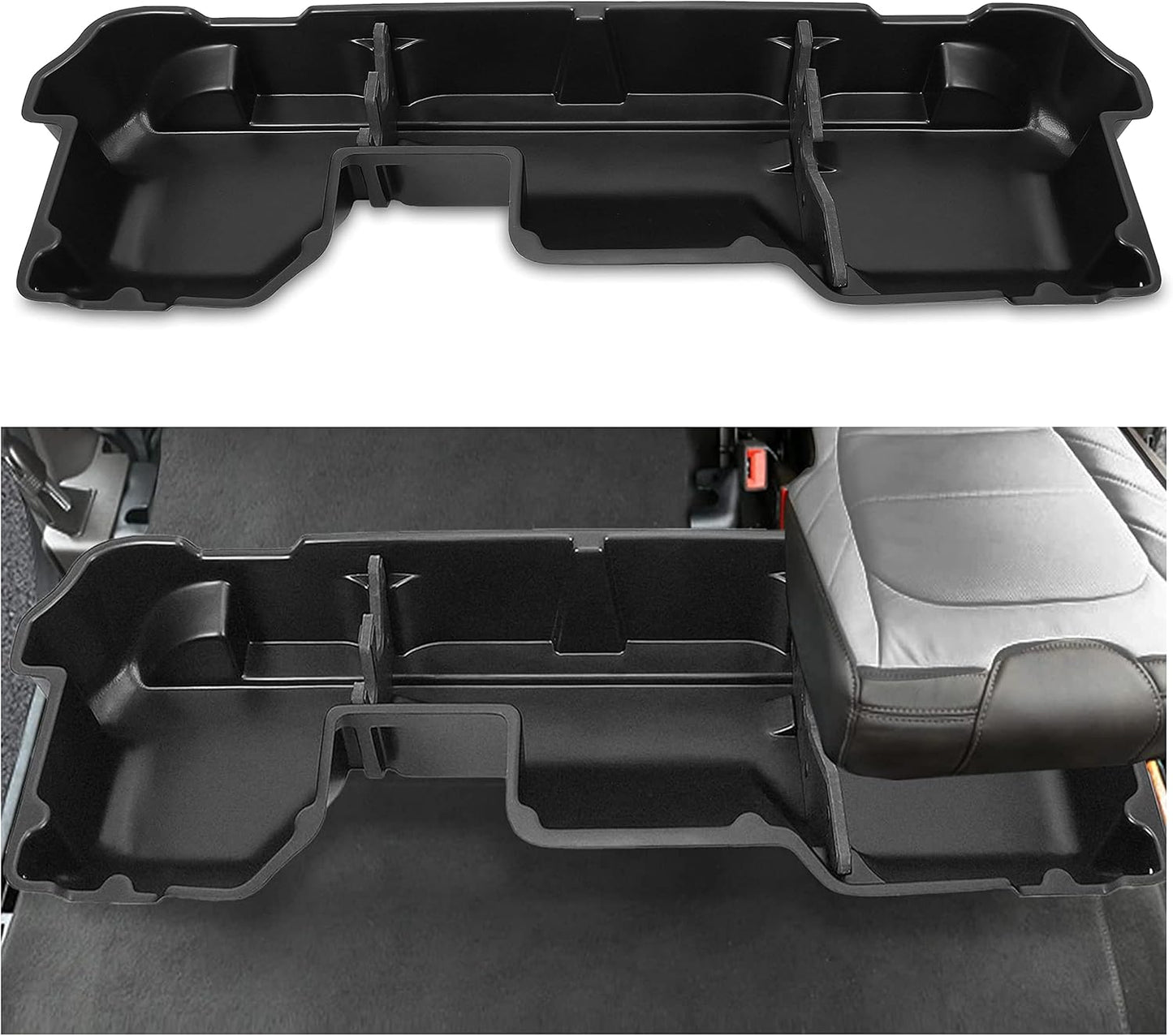Under Seat Storage Box Compatible with 2019-2025 Dodge Ram 1500 Crew Cabs
