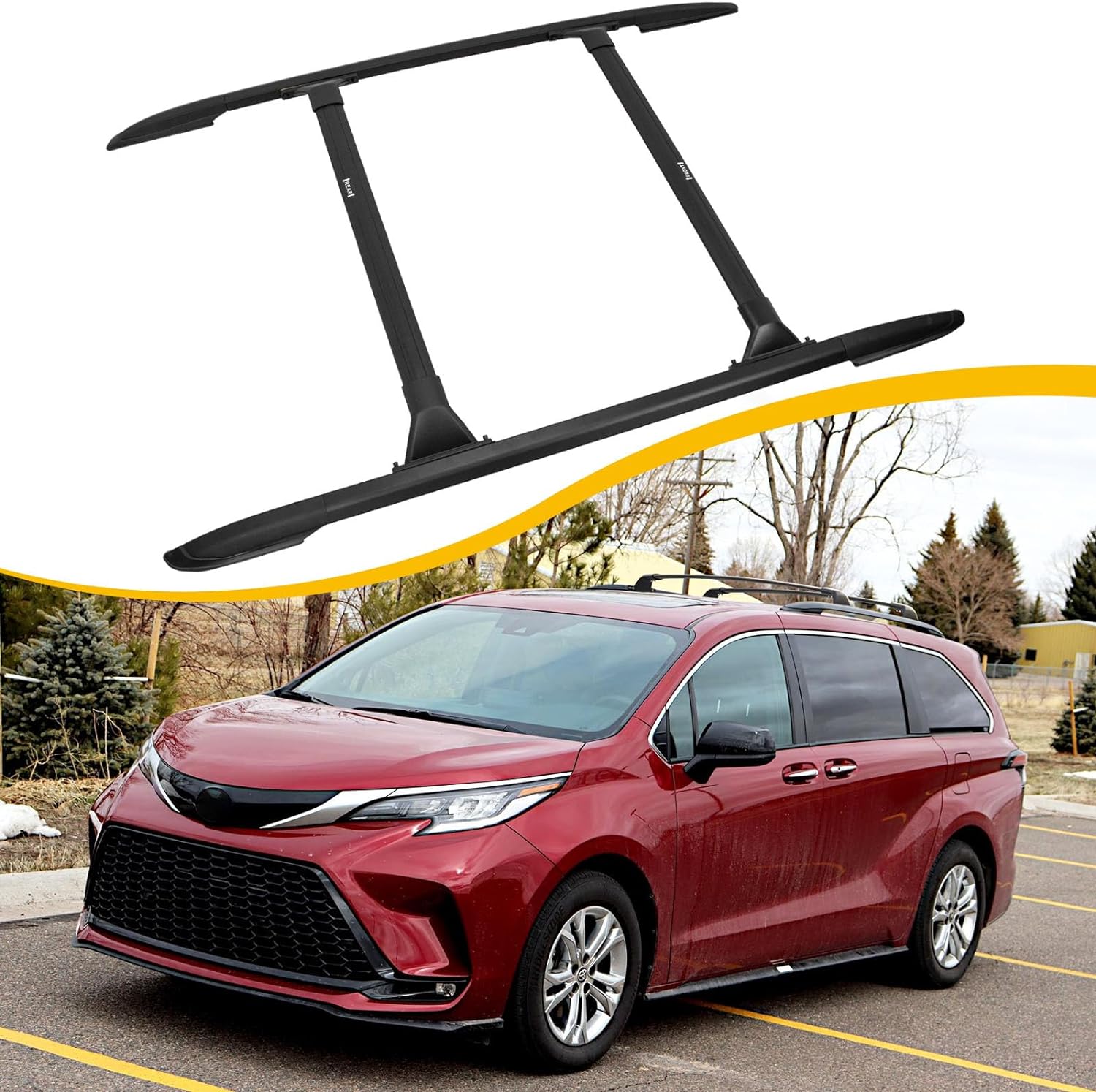 220lbs 4PCS Cross Bars Roof Rack Rails Fit for Toyota Sienna 2021