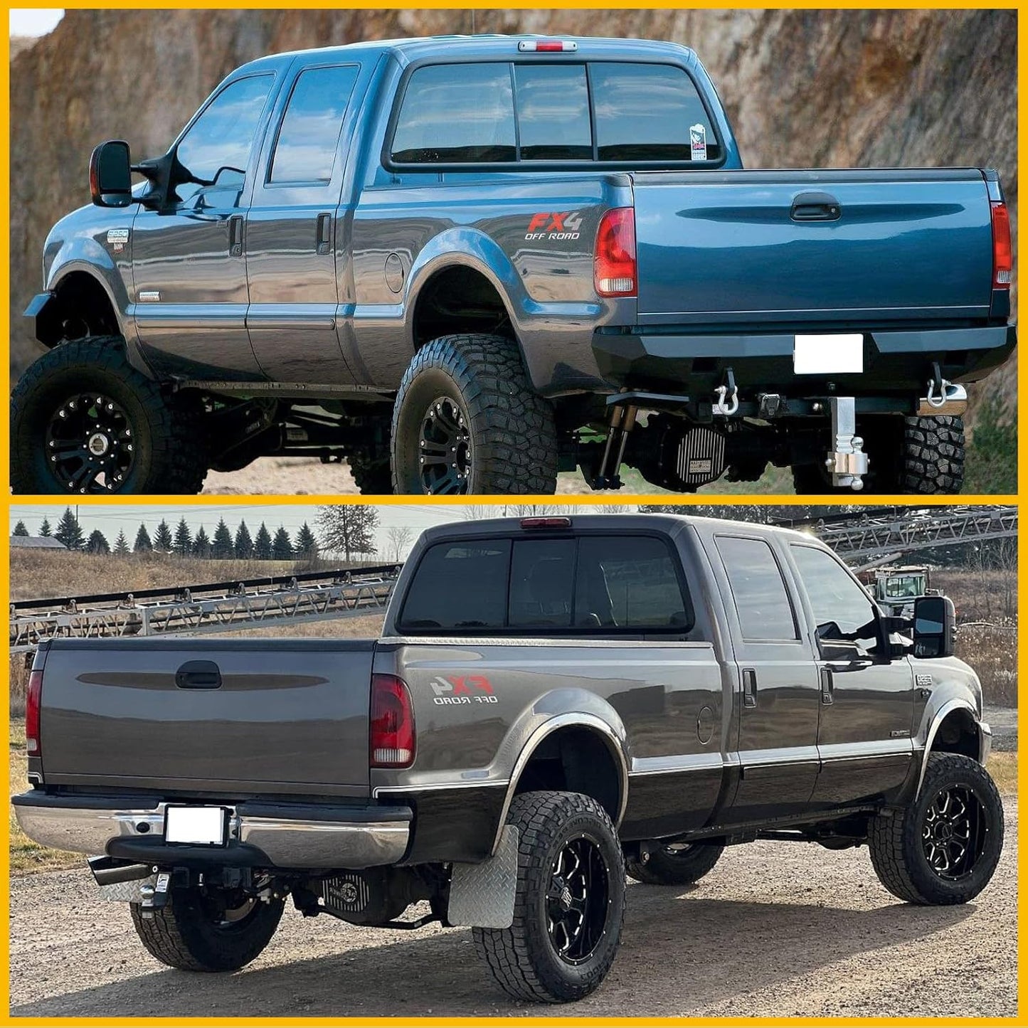 Boine Tail Light Compatible With 1997-2003 Ford F150 1999-2007 F250 F350 F450 F550 Super Duty Driver and Passenger Side Rear Light Brake Lamps