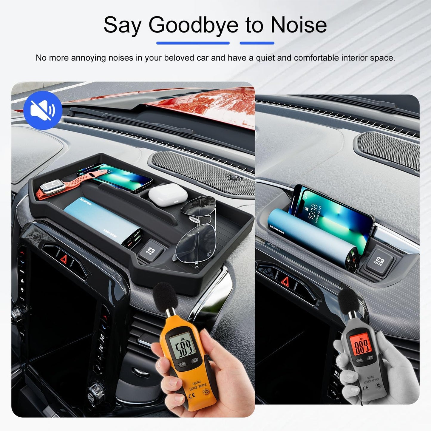 12 Inches Screen Dashboard Storage Organizer Compatible with 2019-2025 Dodge RAM 1500 Dashboard Storage Tray Replacement for 2019-2025 Dodge RAM 1500 Accessories