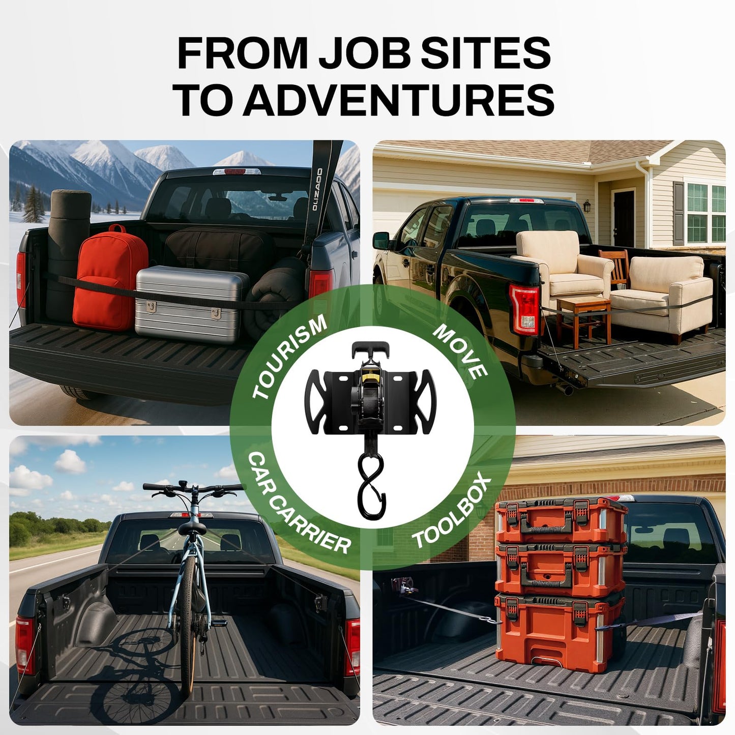 Retractable Ratchet Straps for Ford F-Series (2015-2026)