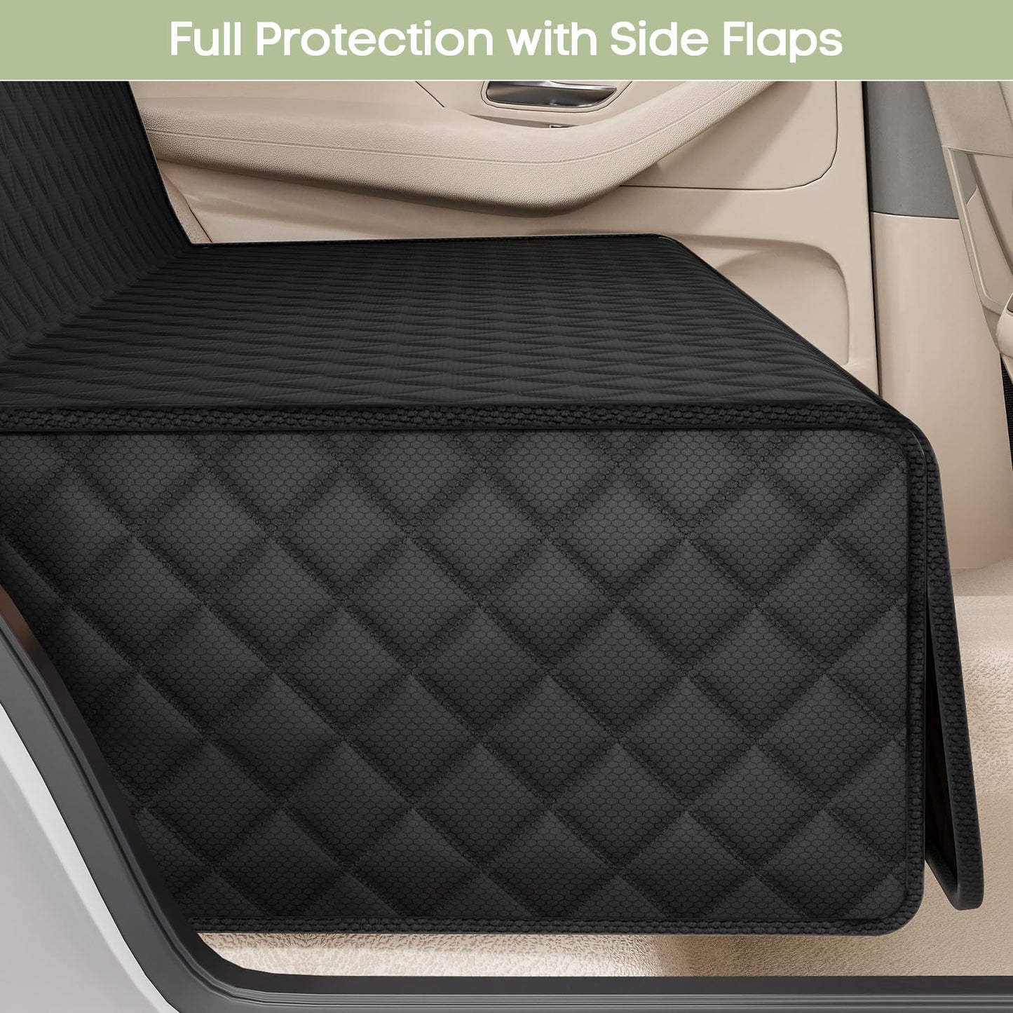 2-Pack Waterproof Dog Front Seat Covers - Full Protection w/Side Flaps, Universal for Car/Truck/SUV