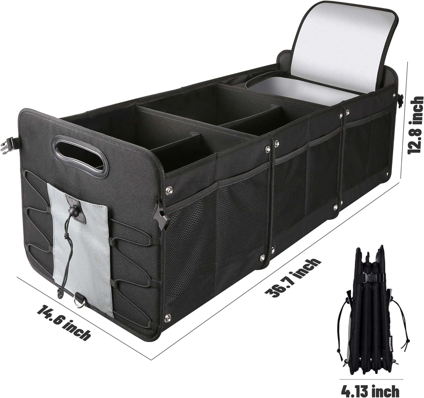 Upgraded Large Trunk Organizer with Removable Cooler Bag - OHMU