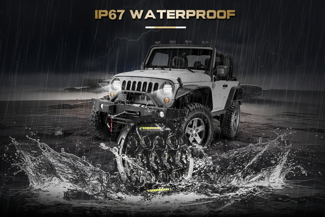 DOT Approved 7" Round LED Headlights (H6024) - Universal Black Fit