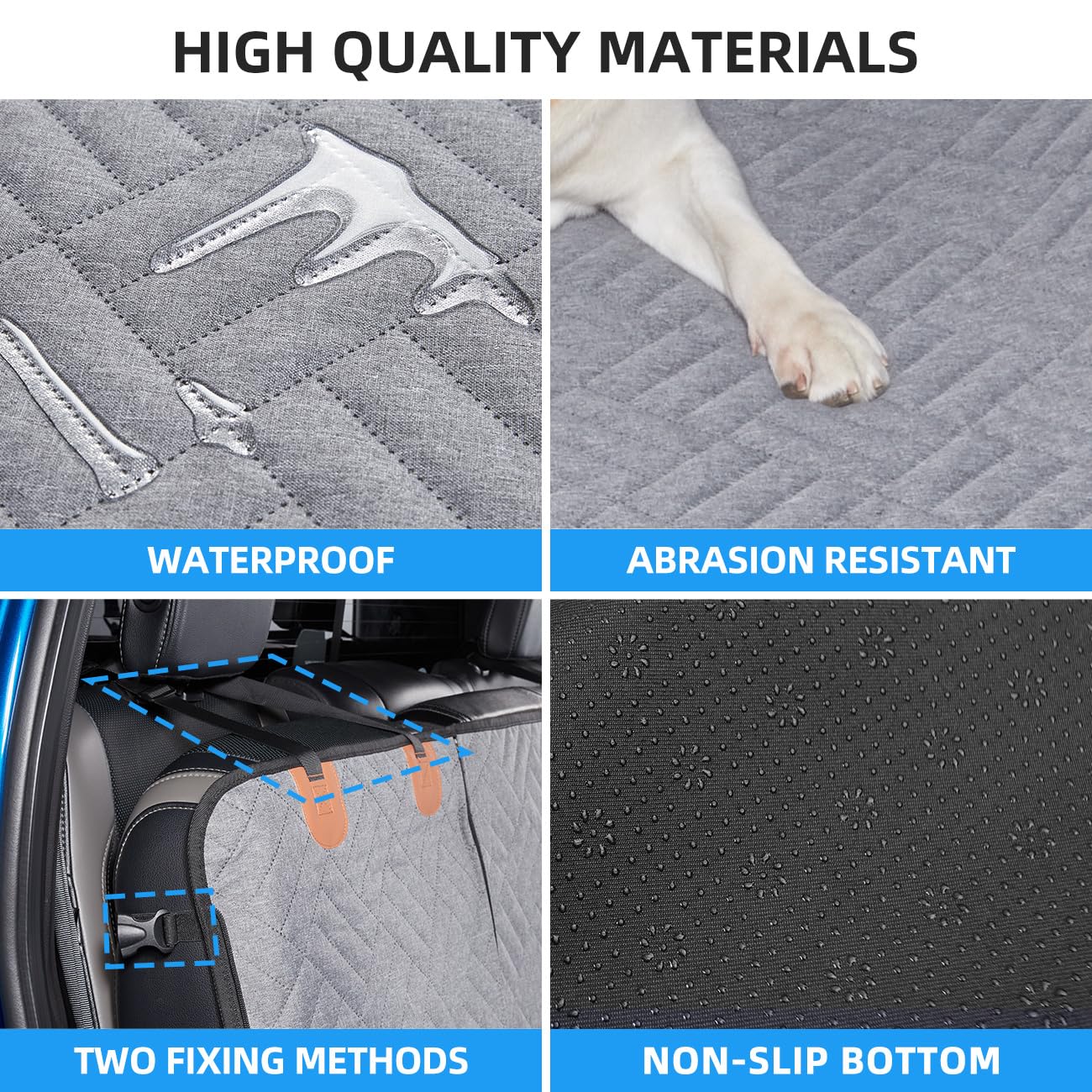 Dog Hammock for Truck,Back Seat Pet Cover for Dogs,Back Seat Extender for Truck F150 & F-Series, RAM1500 - OHMU