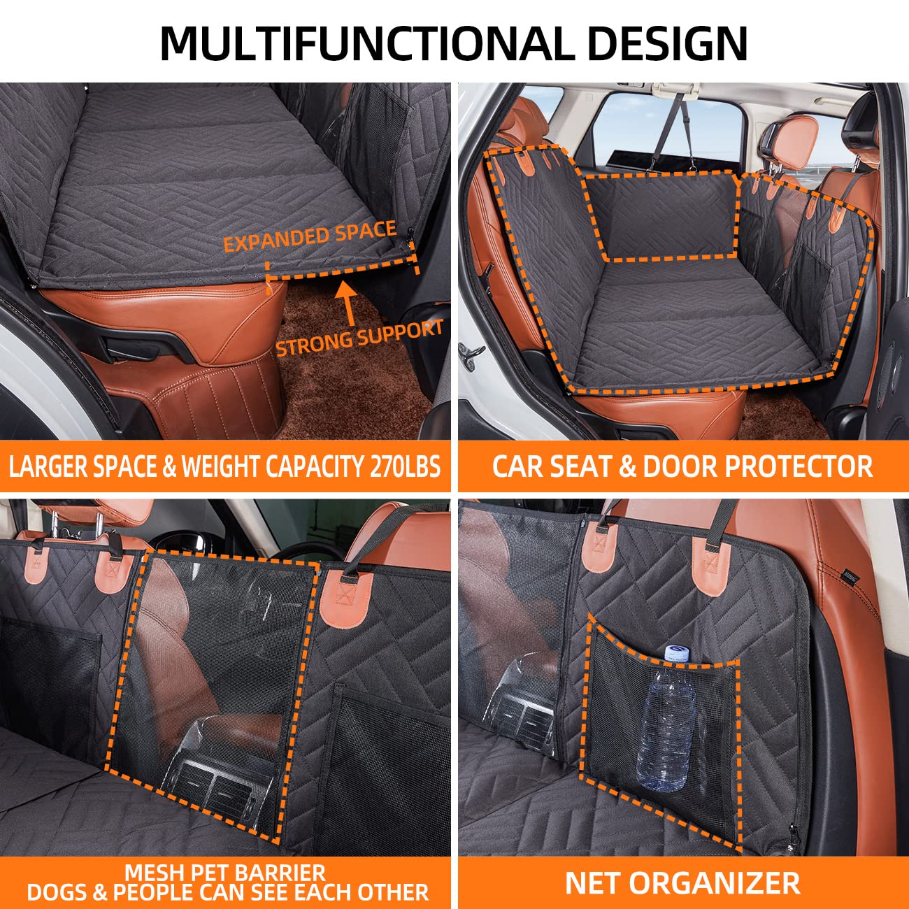 Back Seat Extender ,Dog Car Seat Cover, Camping Air Mattress, Hammock Travel Bed,Non Inflatable Car Bed Mattress for Car SUV Truck - OHMU