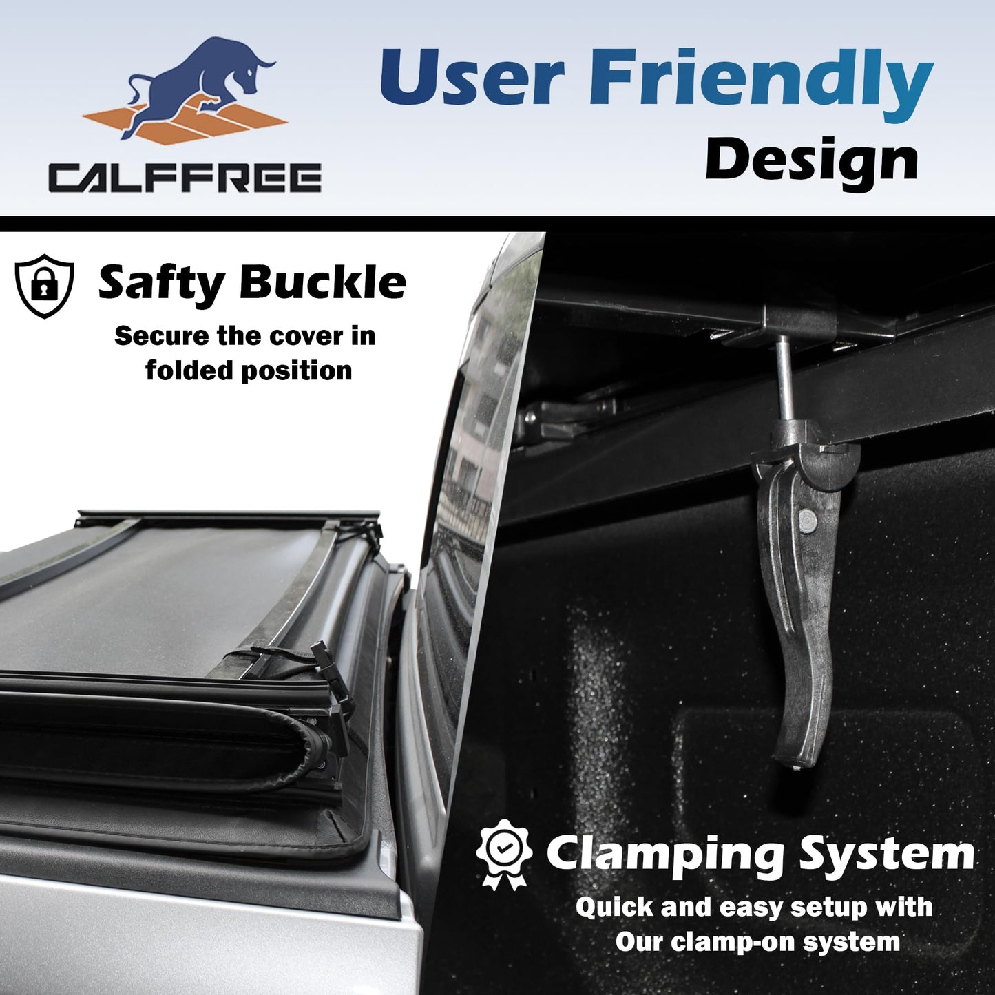 Hard Tri-Fold Truck Bed Tonneau Cover Compatible with 2009-2026 Dodge Ram 1500 & 2500
