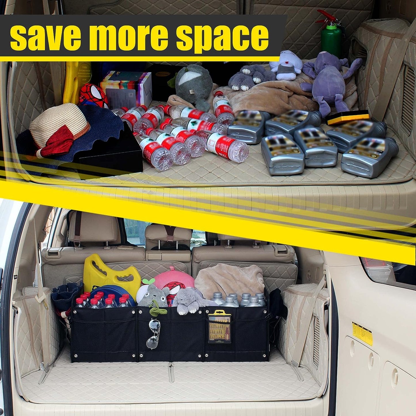 Upgraded Large Trunk Organizer with Removable Cooler Bag