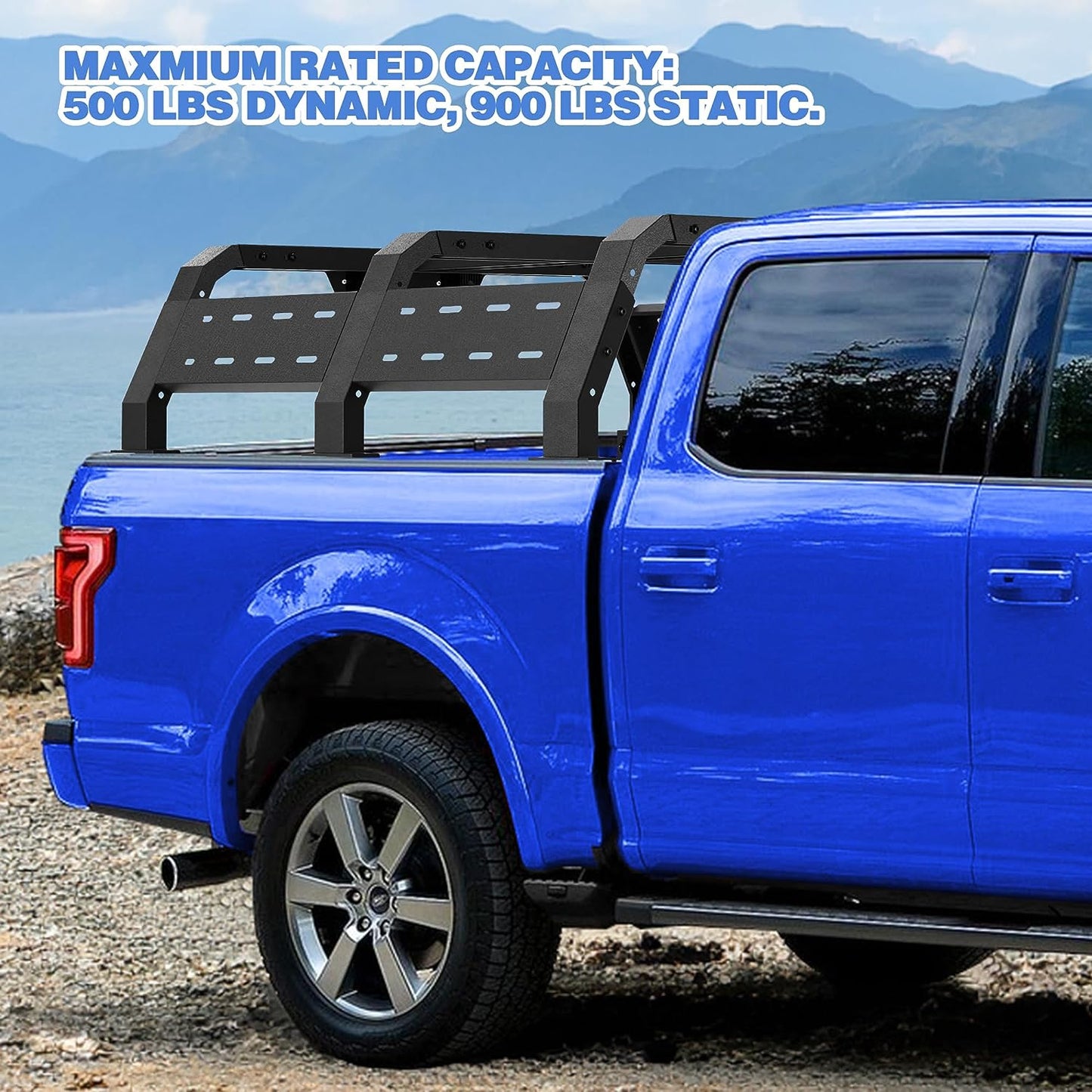 Truck Bed Rack No-Drill Cargo Rack for Dodge Ram 1500,Silverado 1500,Ford F150,Toyota Tundra