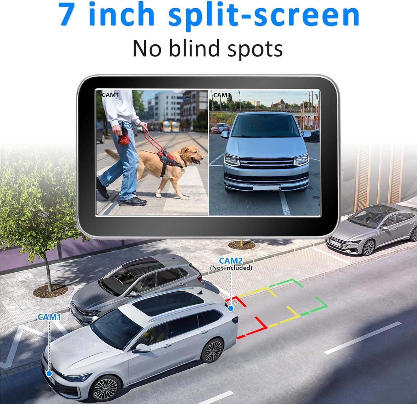 7-Inch Wireless Backup Camera for Truck ,Pickup, Trailer, Cars - OHMU