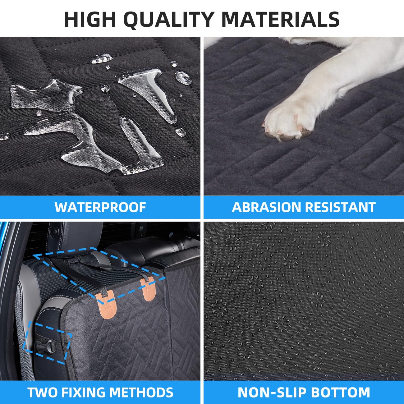 Dog Hammock for Truck,Back Seat Pet Cover for Dogs,Back Seat Extender for Truck F150 & F-Series, RAM1500 - OHMU